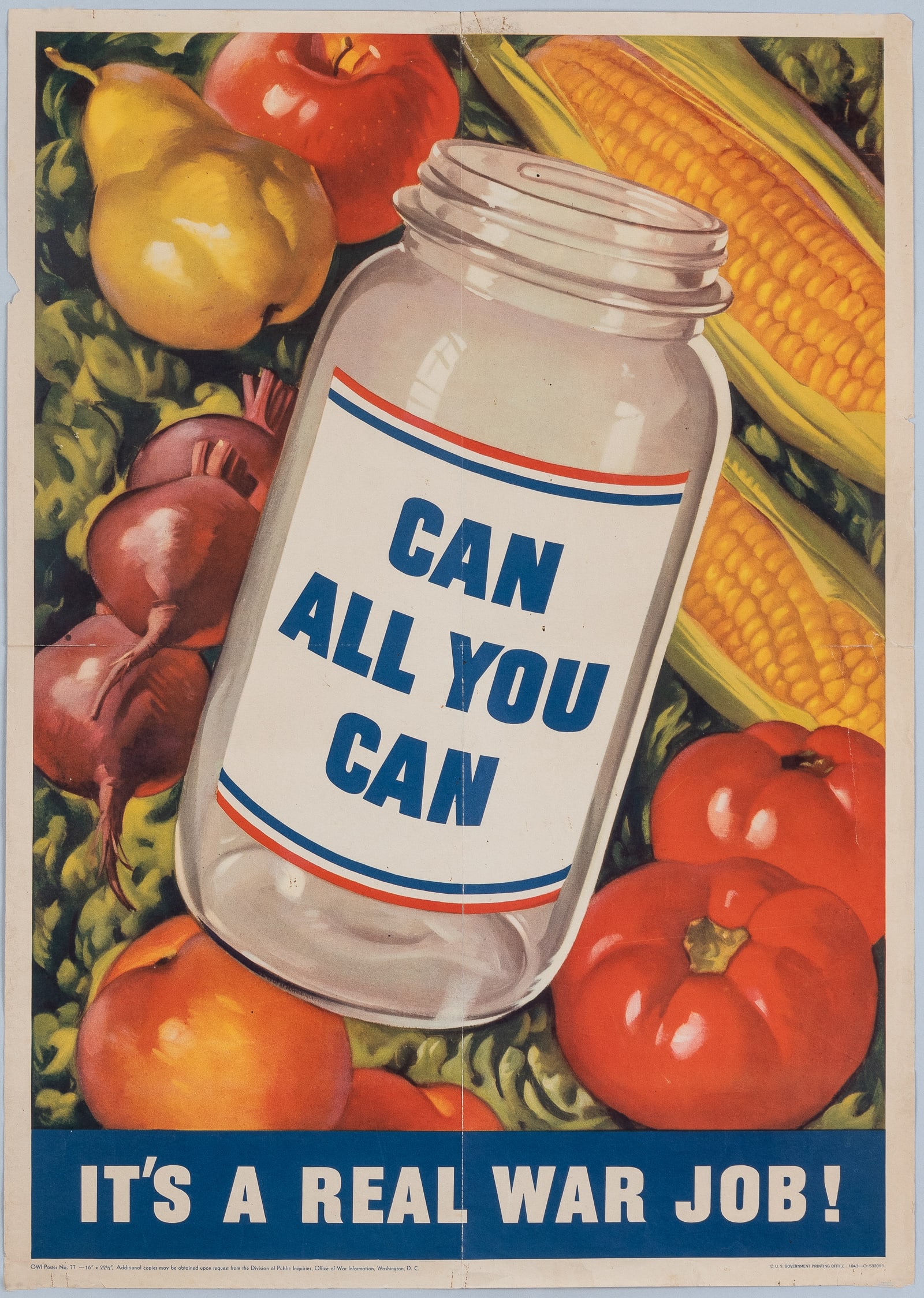 IT'S A REAL WAR JOB WWII POSTER (1 of 1)