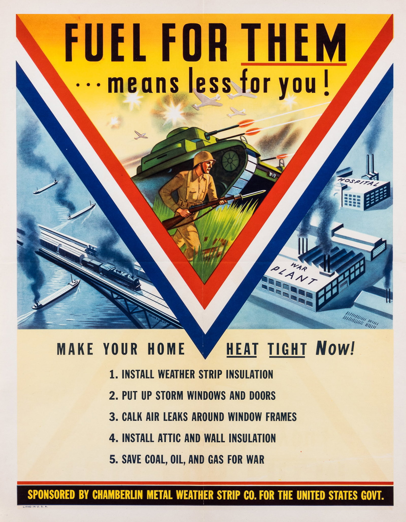 FUEL FOR THEM MEANS LESS FOR YOU WWII HOME FRONT POSTER (1 of 1)