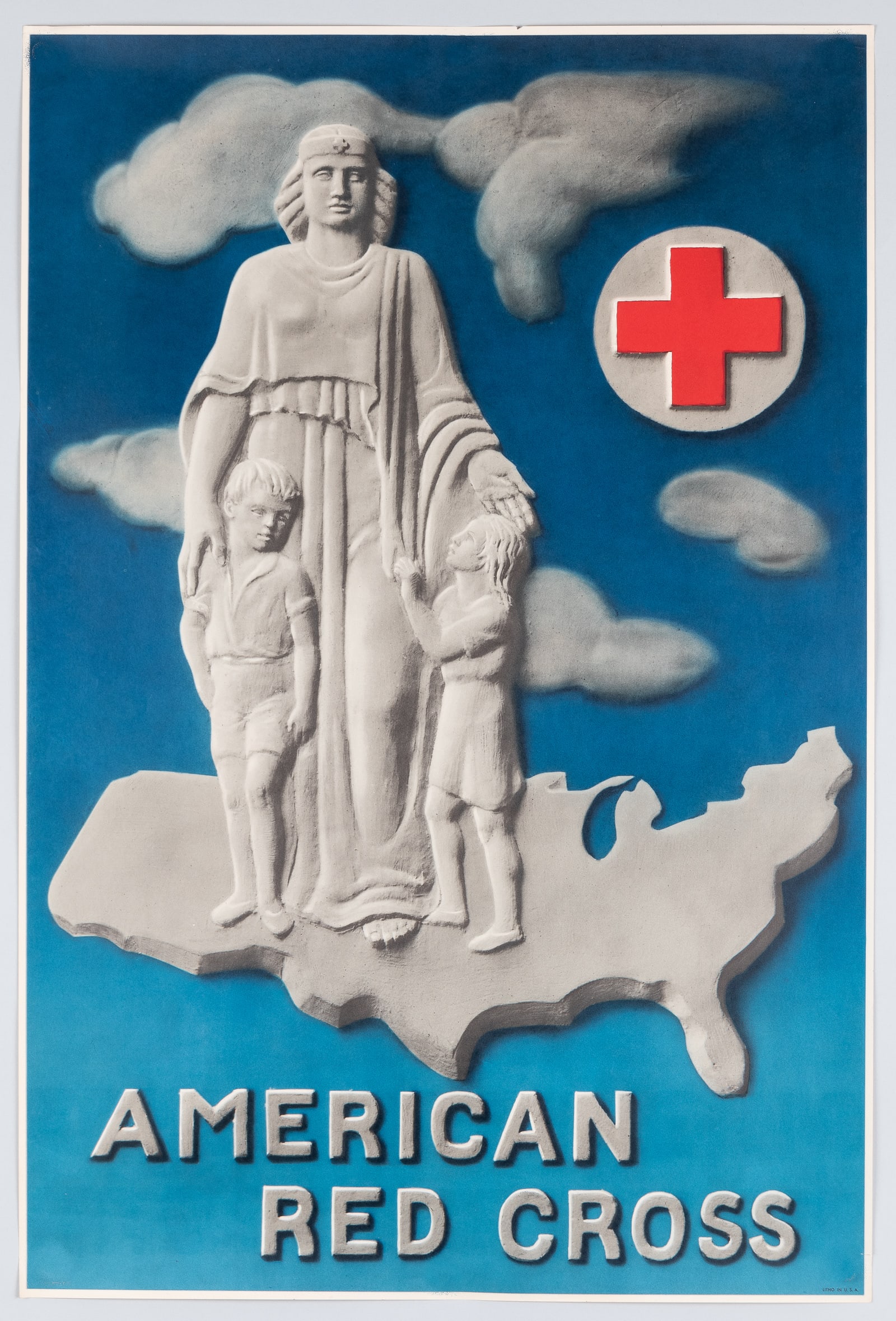 AMERICAN RED CROSS WWII POSTER - MALVINA CORNELL HOFFMAN (1 of 1)