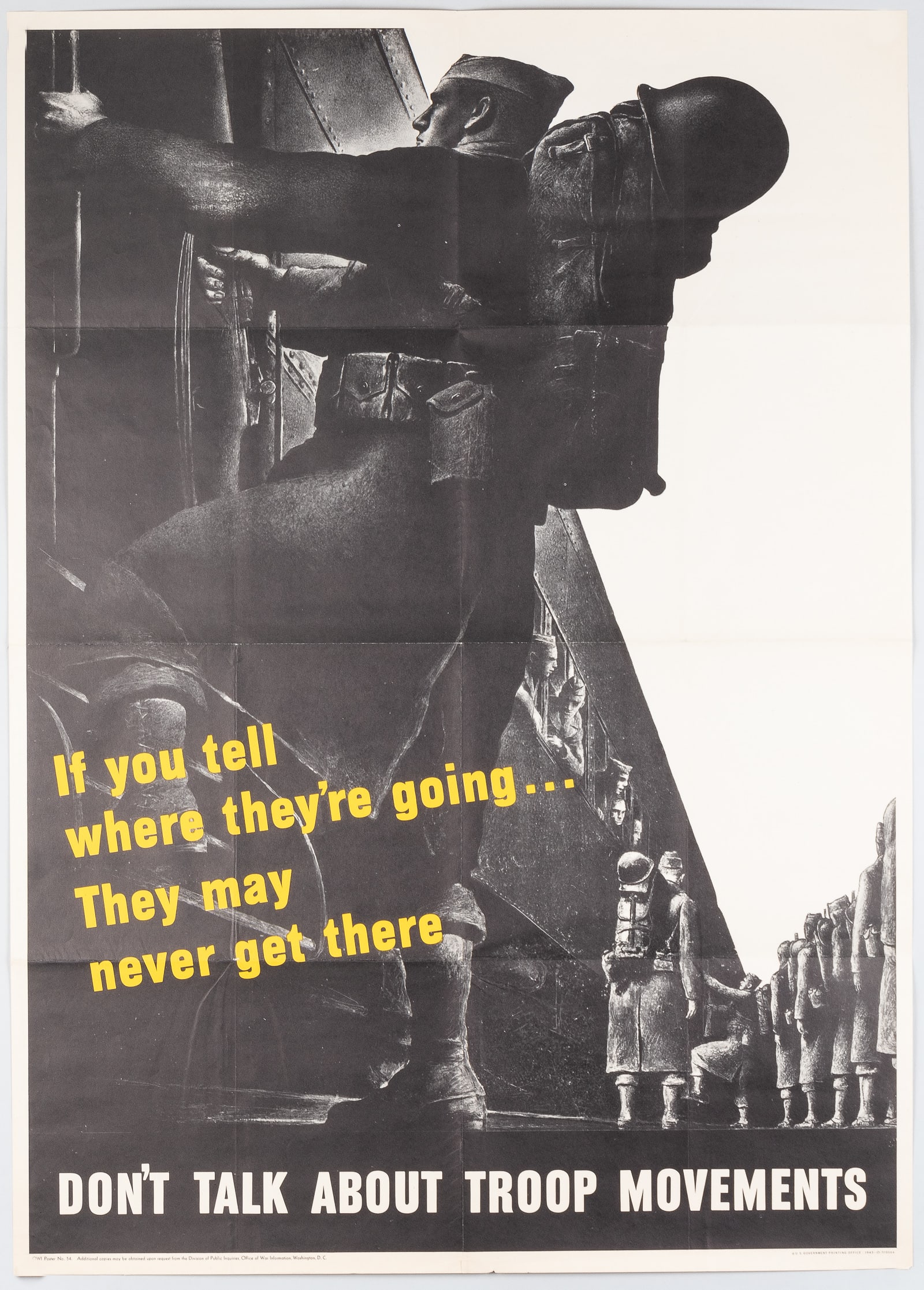 DON'T TALK ABOUT TROOP MOVEMENTS WWII CARELESS TALK POSTER (1 of 1)