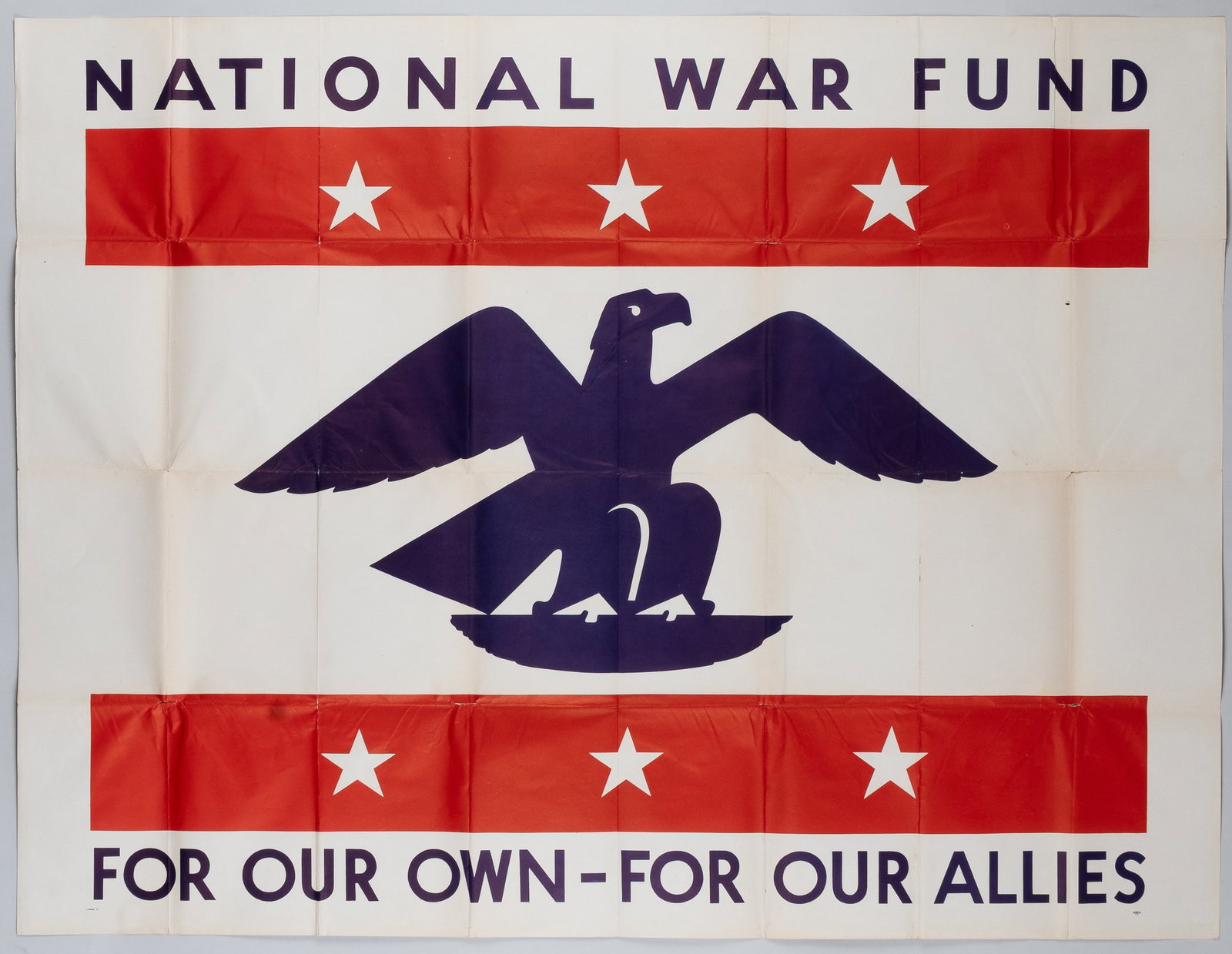 NATIONAL WAR FUND FOR OUR OWN - FOR OUR ALLIES WWII POSTER (1 of 1)