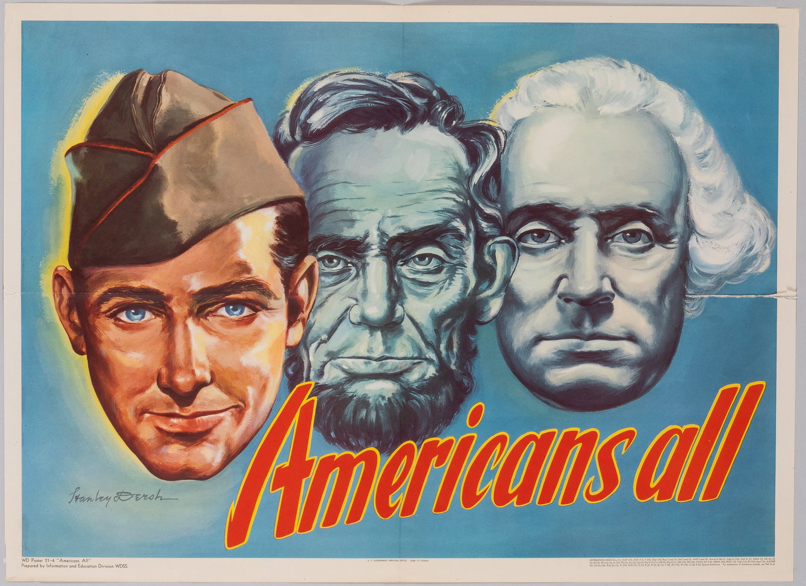 AMERICANS ALL 1946 POSTER BY STANLEY DESH (1 of 1)