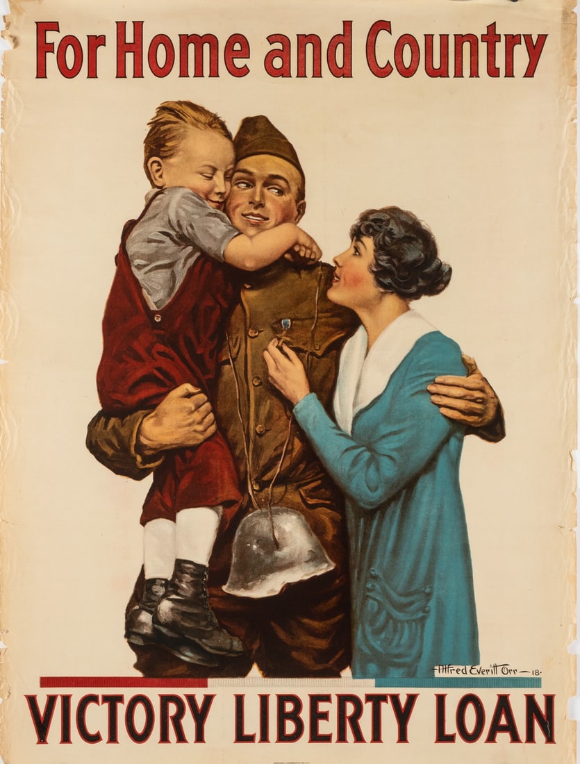 FOR HOME AND COUNTRY LIBERTY LOAN WWI POSTER BY ALFRED EVERITT ORR (1 of 1)
