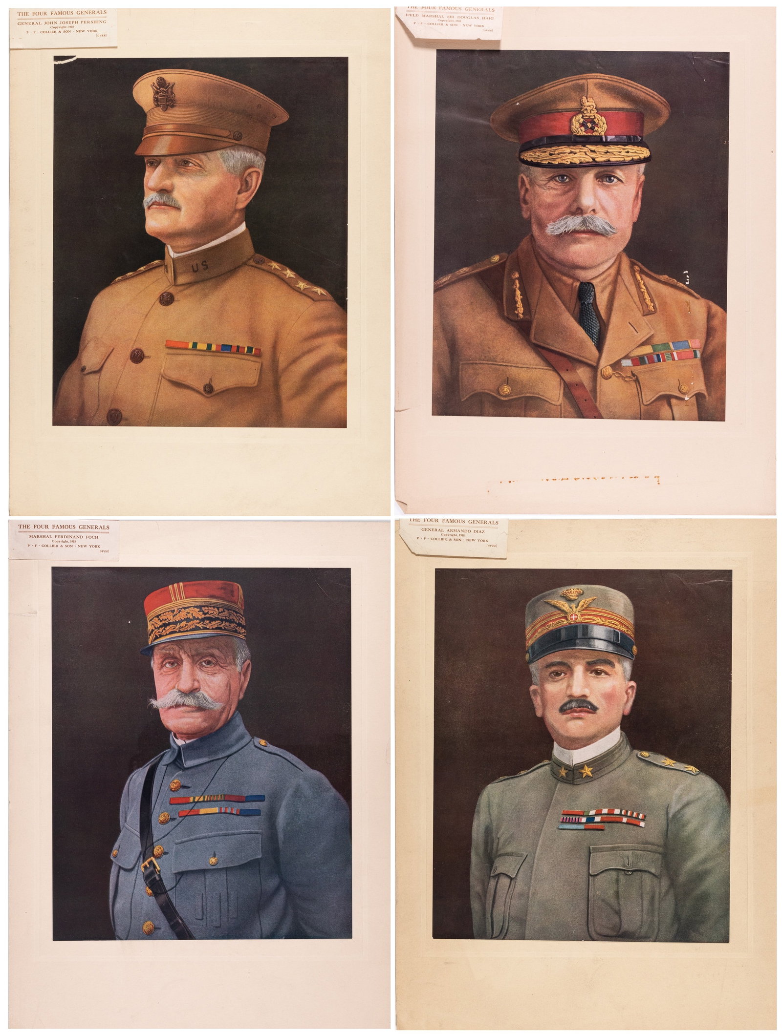 THE FOUR FAMOUS GENERALS 1918 BY COLLIER AND SON (1 of 5)