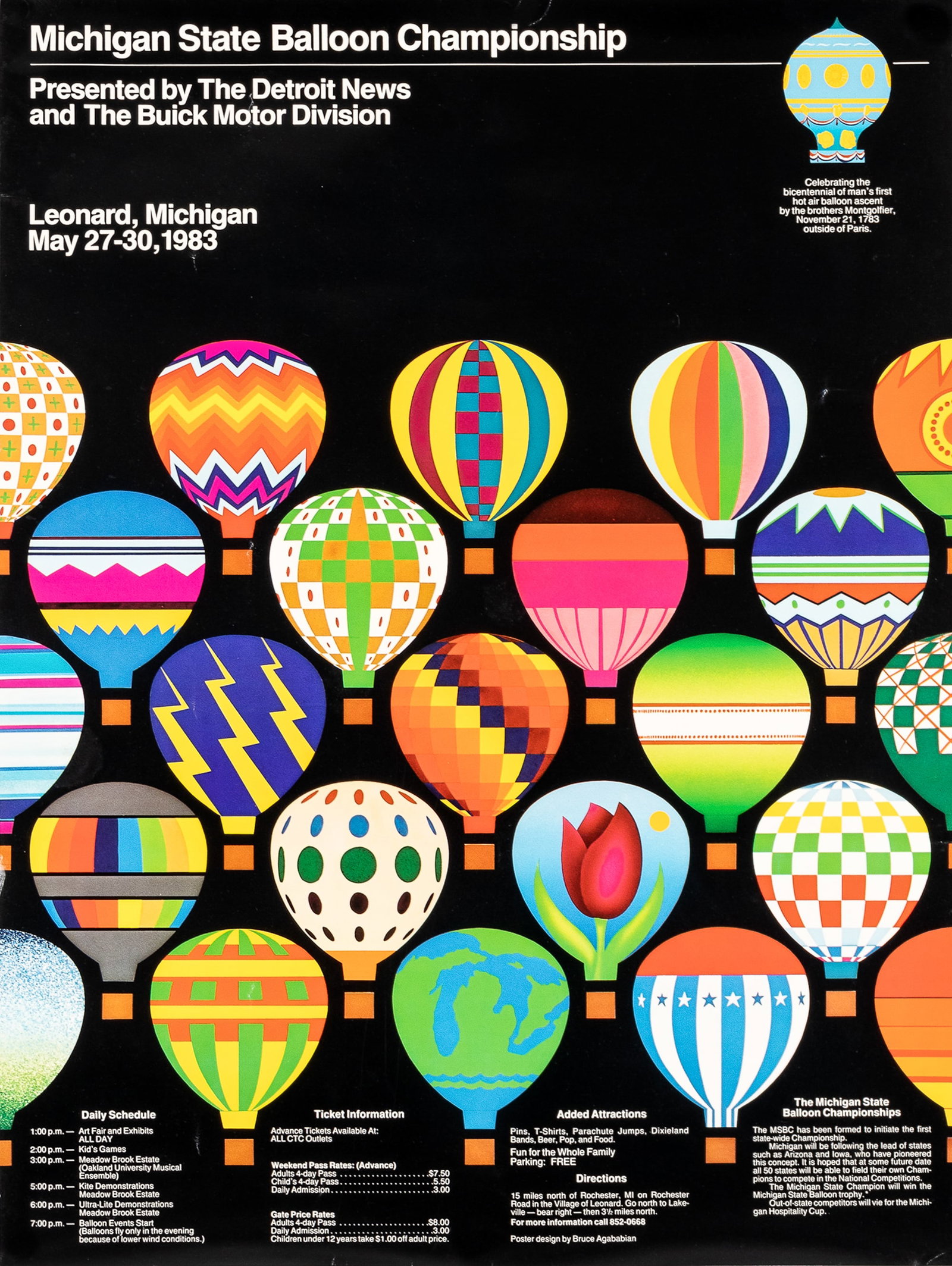 MICHIGAN STATE BALLOON CHAMPIONSHIP POSTER 1983 (1 of 1)