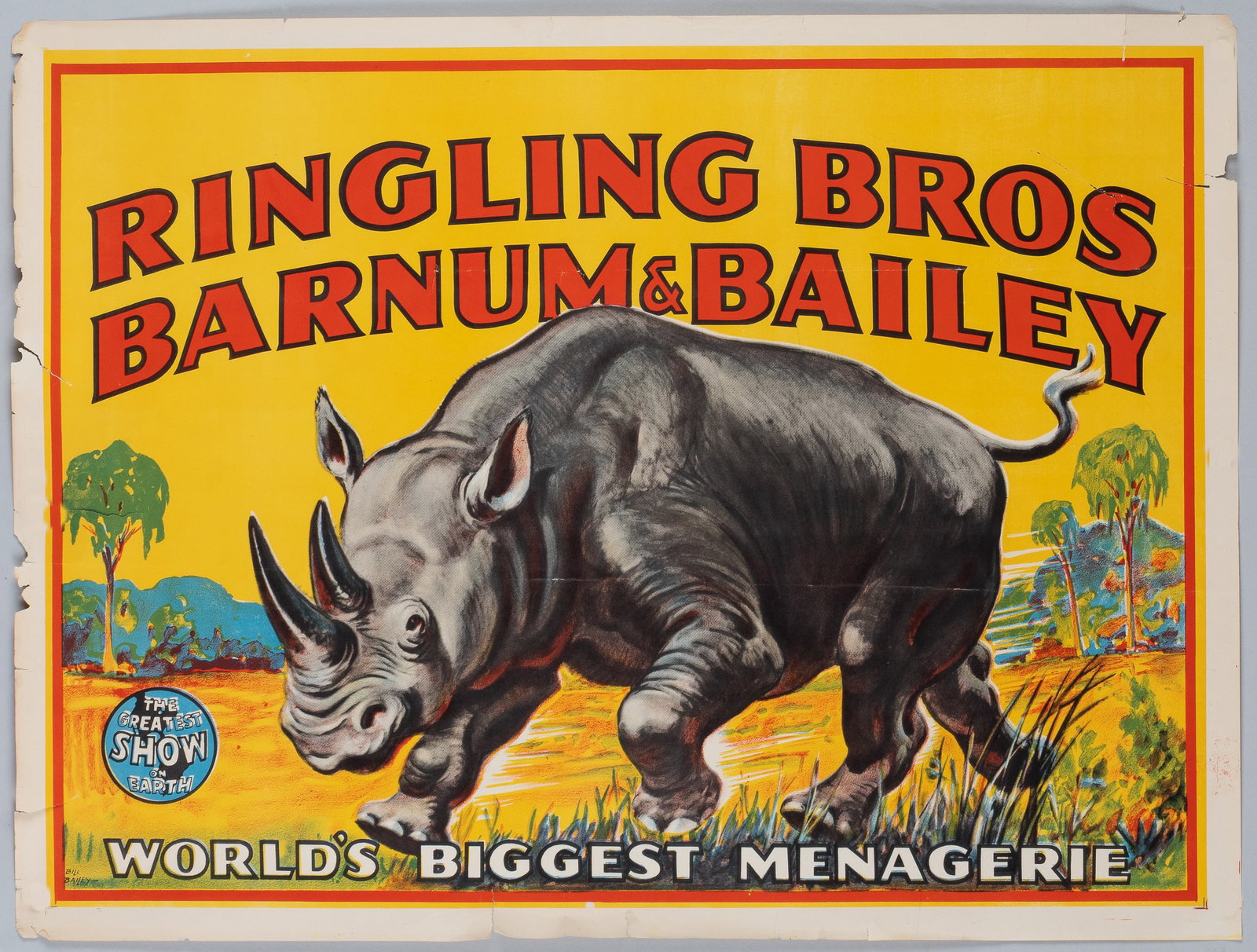 RINGLING BROS. BARNUM & BAILEY CIRCUS POSTER BILL BAILEY (1 of 1)
