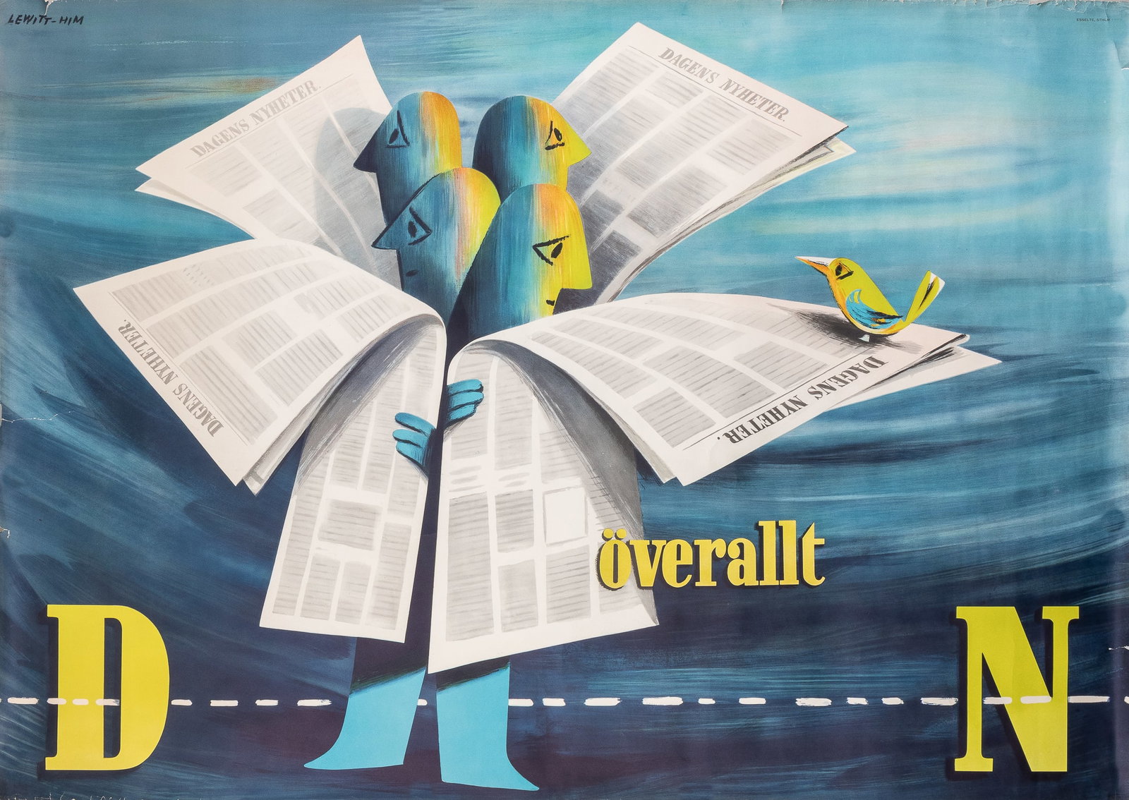 DAGENS NYHETER OVERALLT SWEDISH POSTER BY LEWITT-HIM (1 of 1)