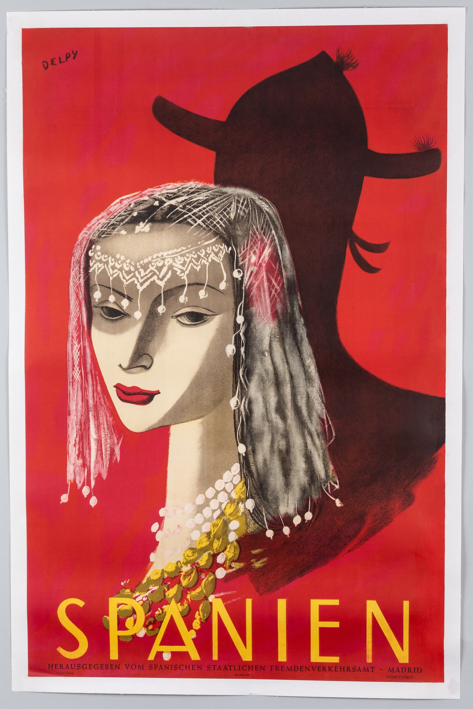 SPAIN TRAVEL POSTER BY JACQUES-HERNY DELPHY 1944 (1 of 1)