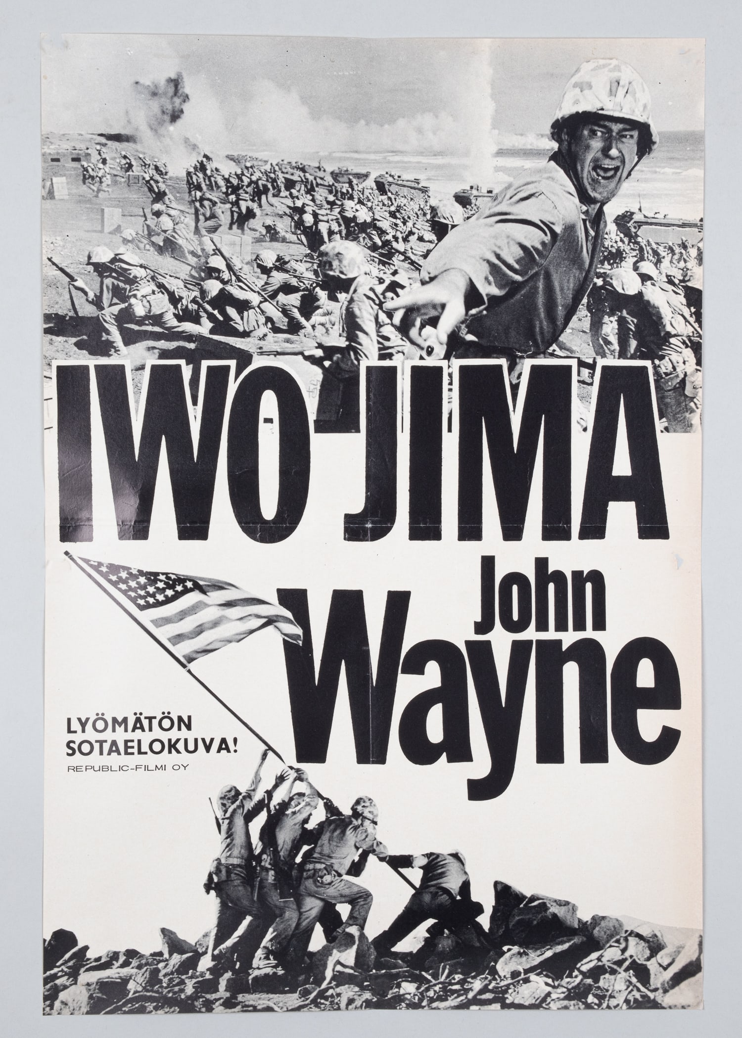 JOHN WAYNE IWO JIMA MOVIE POSTER FINLAND (1 of 1)