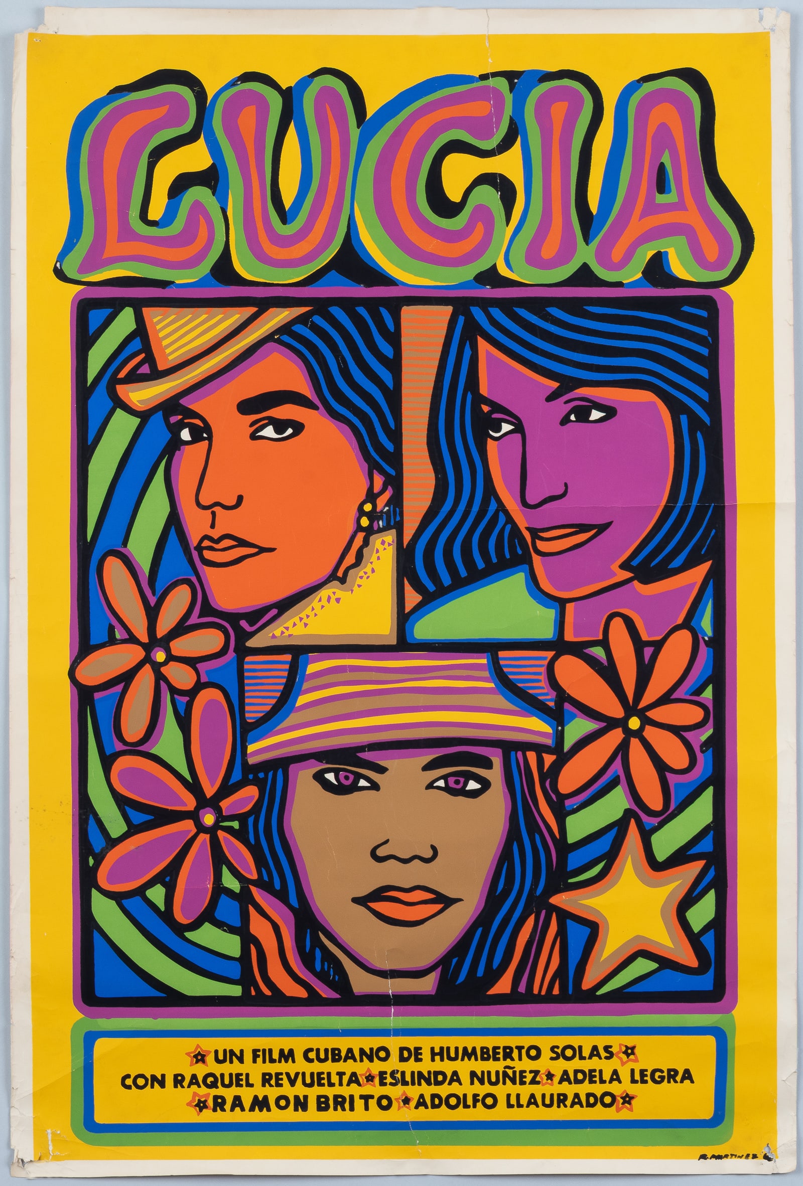 LUCIA 1968 ORIGINAL CUBAN MOVIE POSTER BY RAUL MARTINEZ (1 of 1)