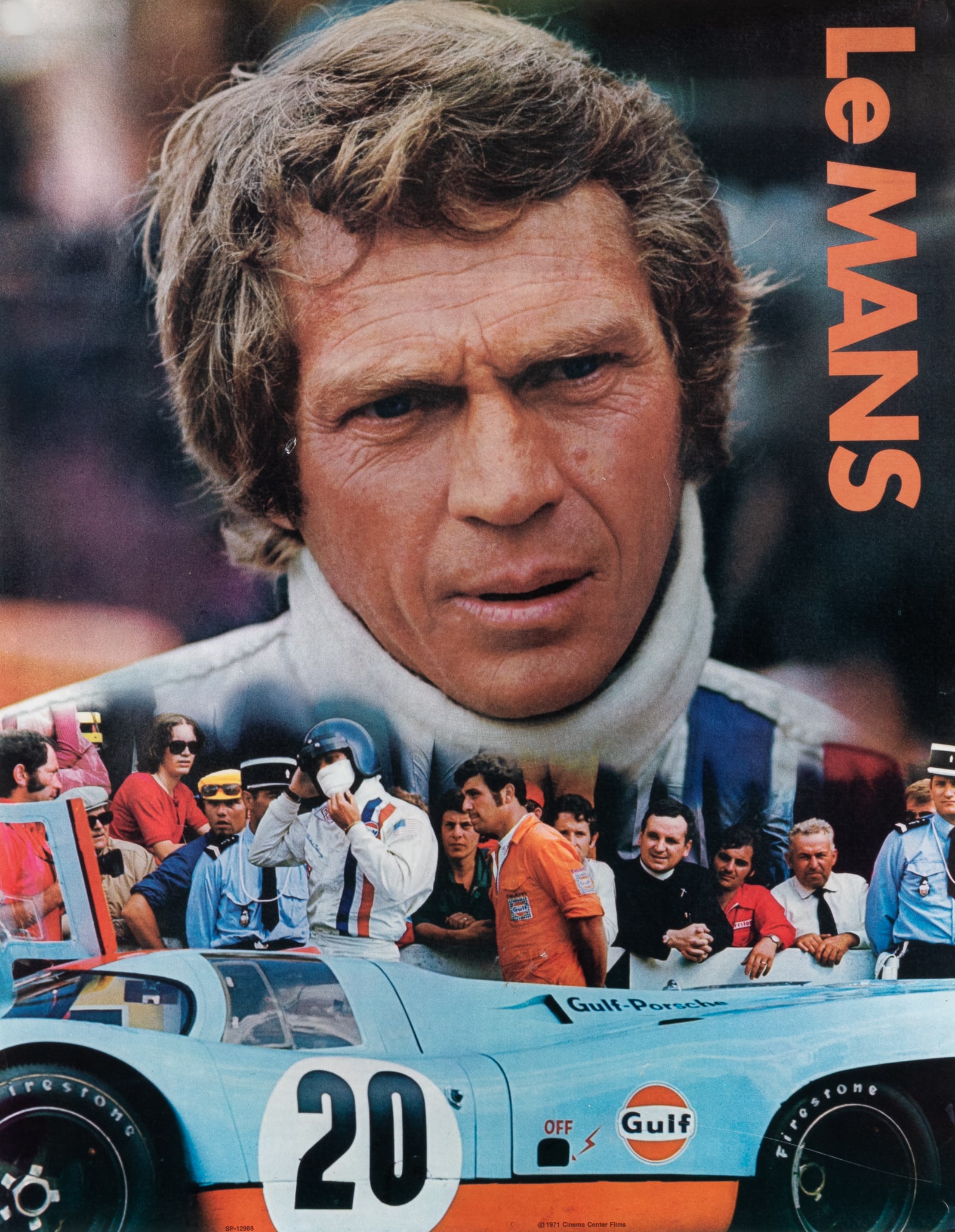 STEVE MCQUEEN LE MANS POSTER CINEMA CENTER FILMS (1 of 1)