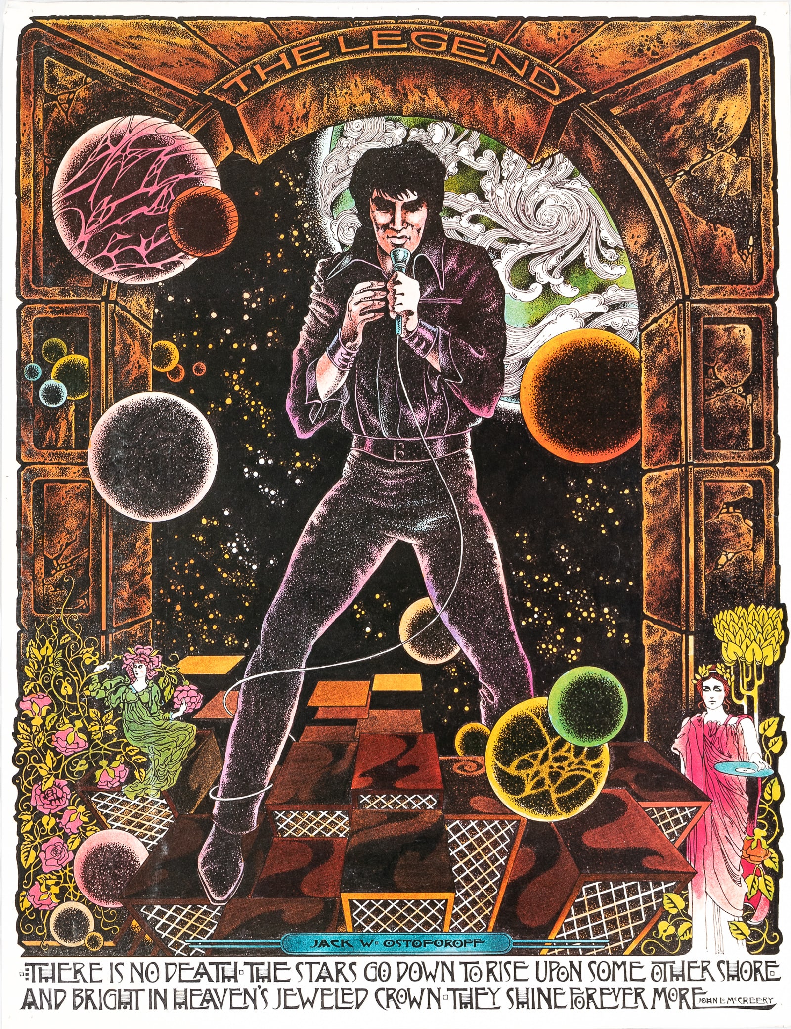 1970 ELVIS PRESLEY BLACK LIGHT POSTER (1 of 1)