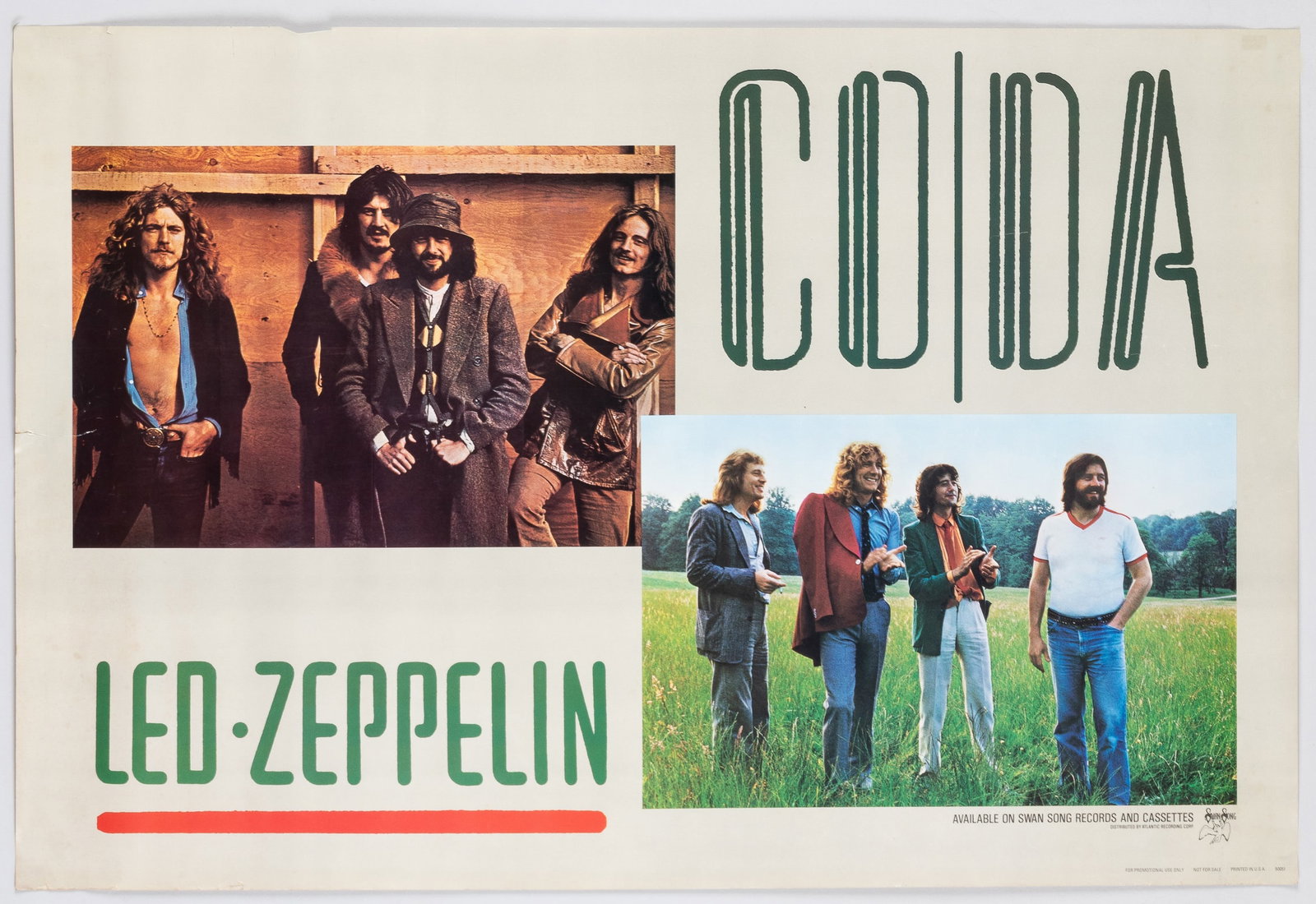 LED ZEPPELIN CODA PROMO POSTER (1 of 1)
