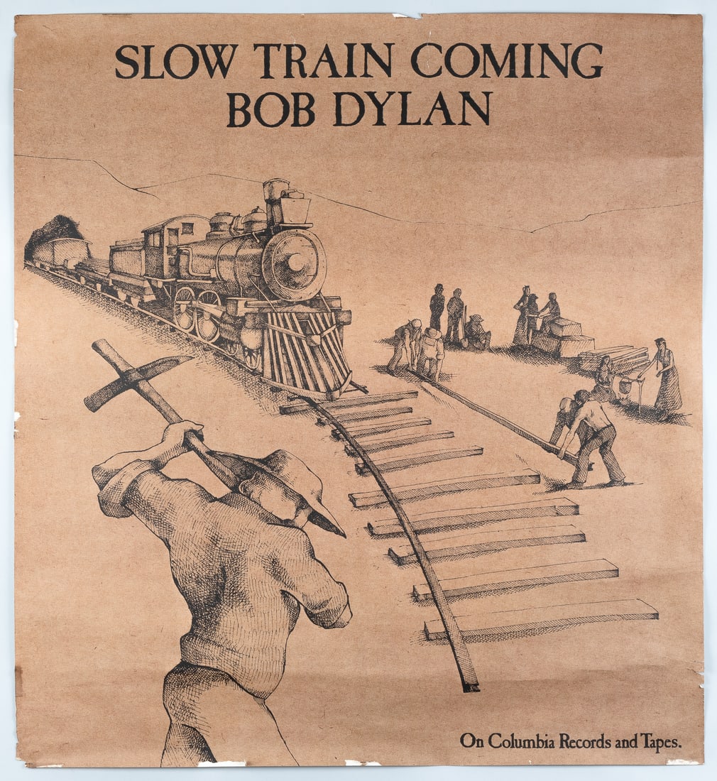 BOB DYLAN SLOW TRAIN COMING LARGE PROMO POSTER (1 of 2)