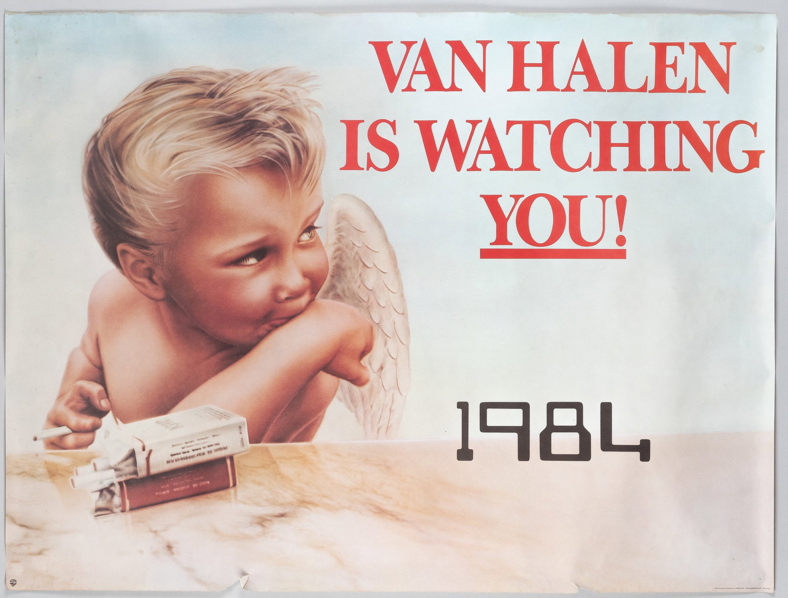 VAN HALEN IS WATCHING YOU! 1984 PROMO POSTER (1 of 1)