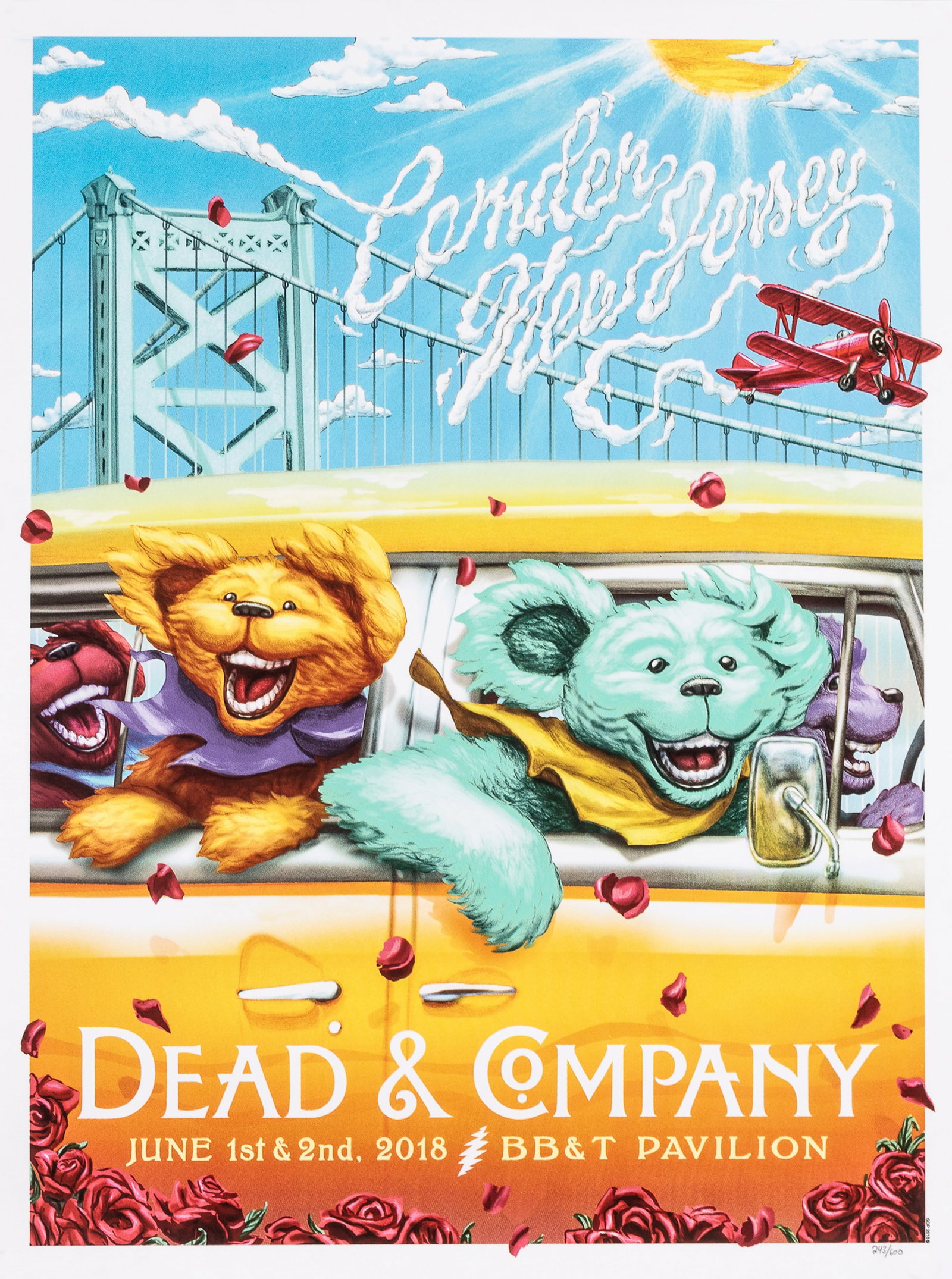 DEAD AND COMPANY GRATEFUL DEAD CONCERT POSTER 2018 CAMDEN NJ (1 of 1)