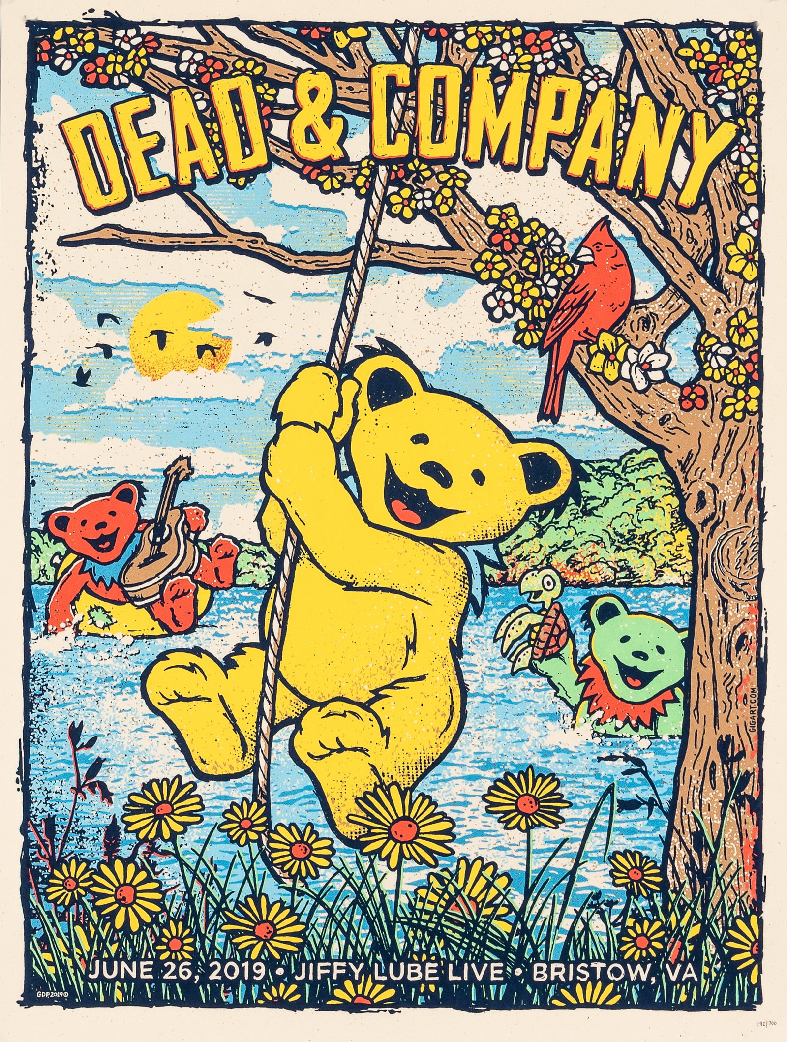 DEAD AND COMPANY GD CONCERT POSTER BRISTOW VIRGINIA 2019 (1 of 1)