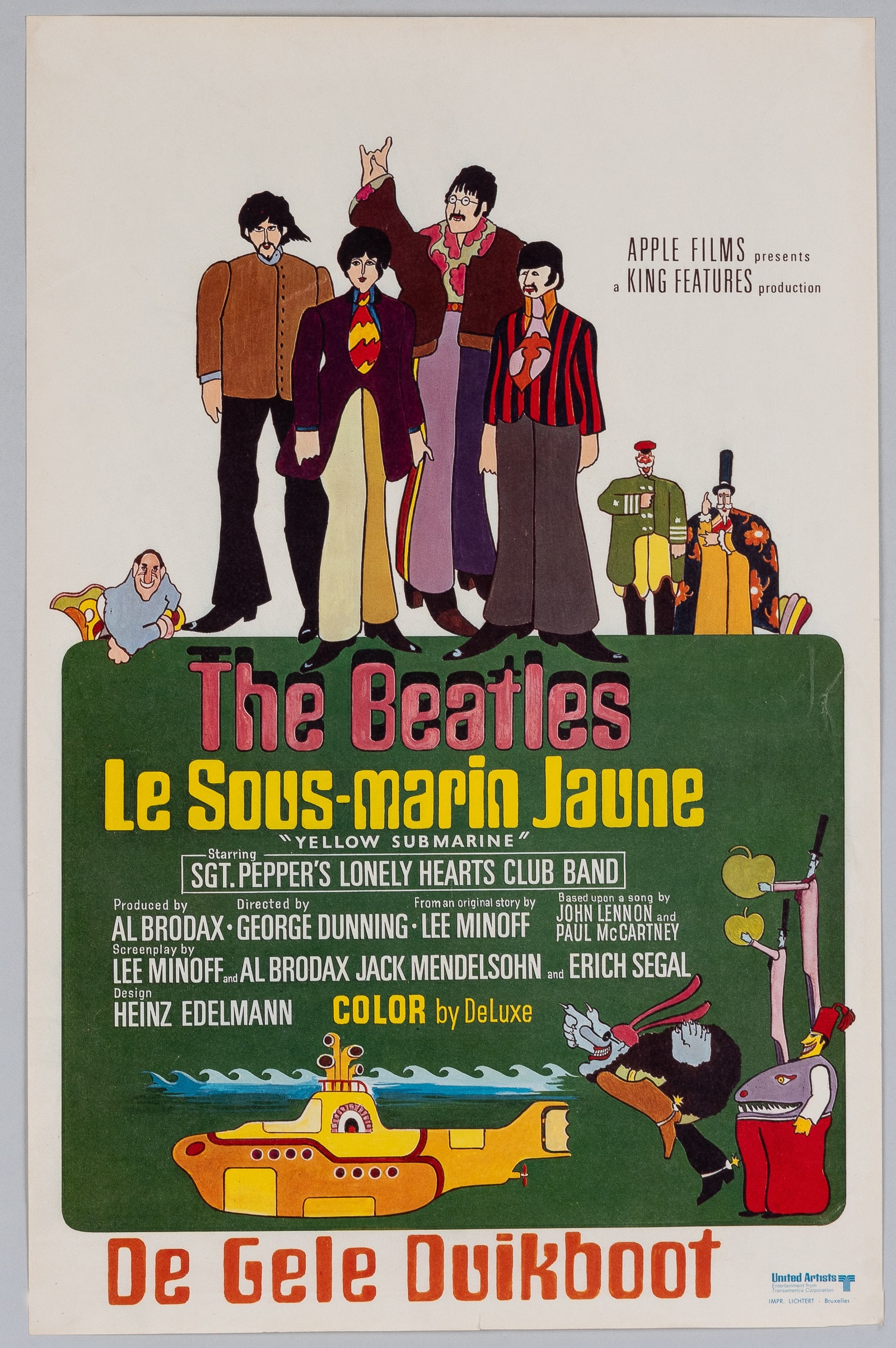 THE BEATLES YELLOW SUBMARINE FILM POSTER (1 of 1)