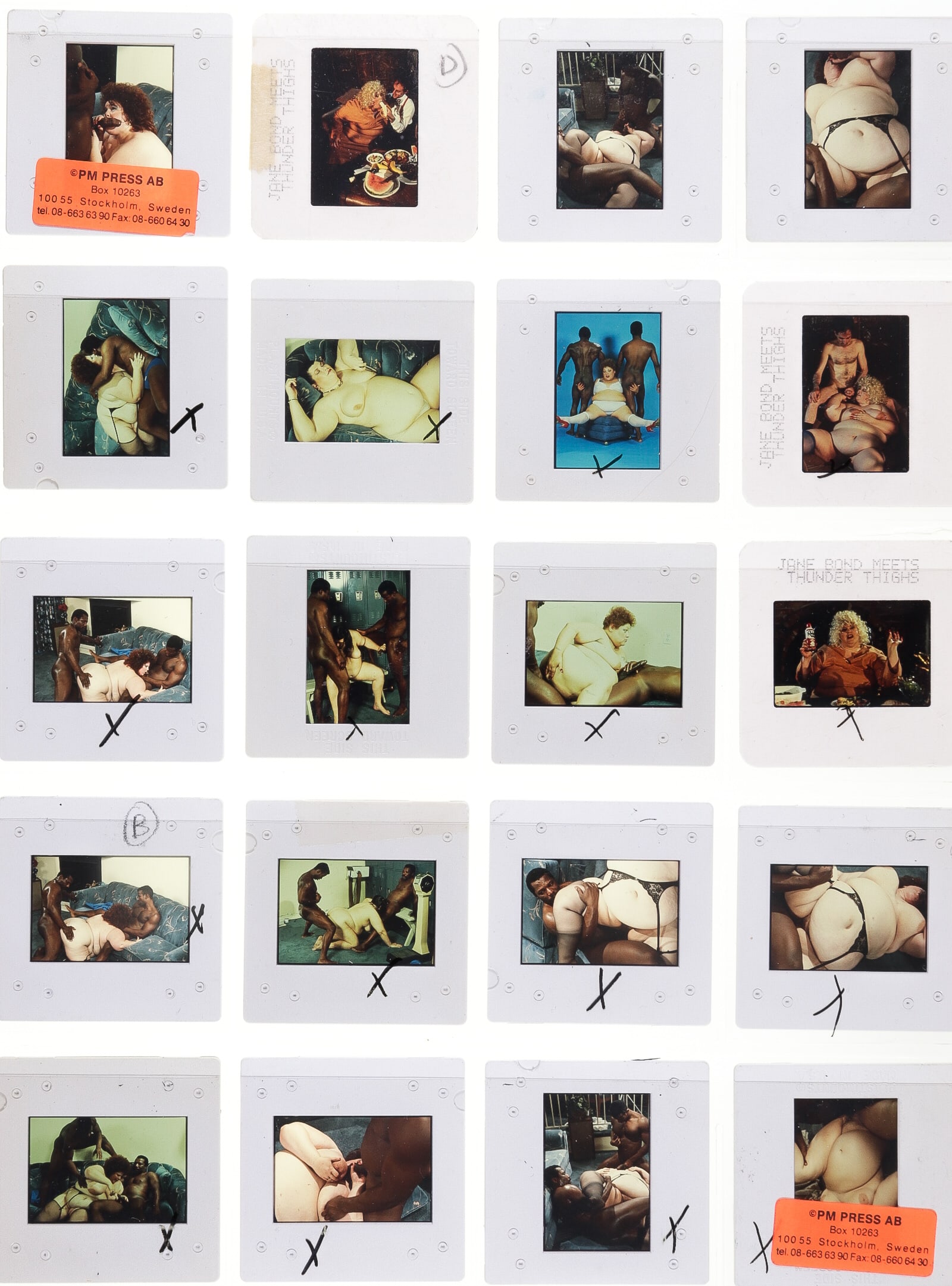 55 FETISH NUDE PHOTO COLOR SLIDES: 55 fetish BBW nude photo color slides.