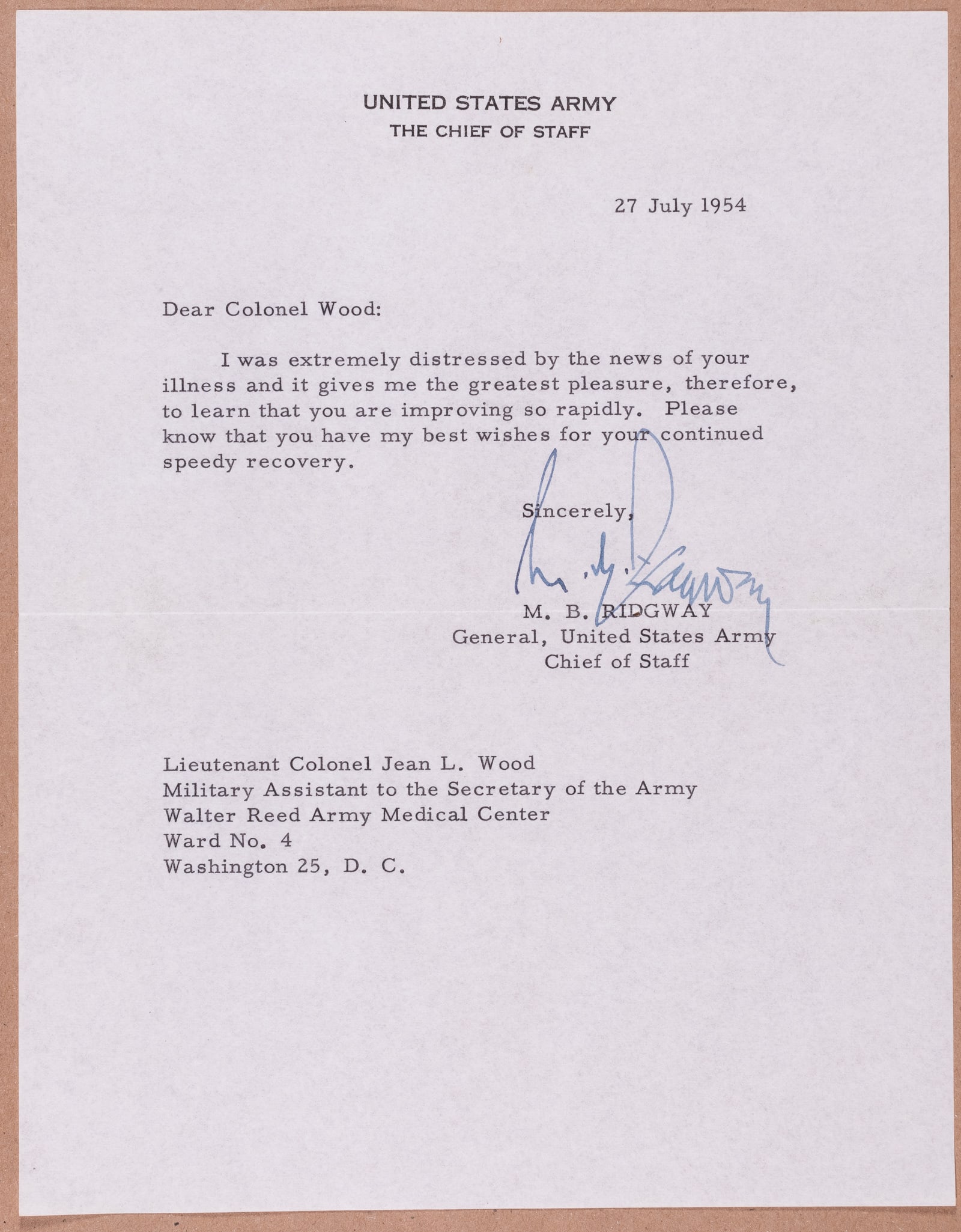 GENERAL MATTHEW B RIDGWAY - 2
