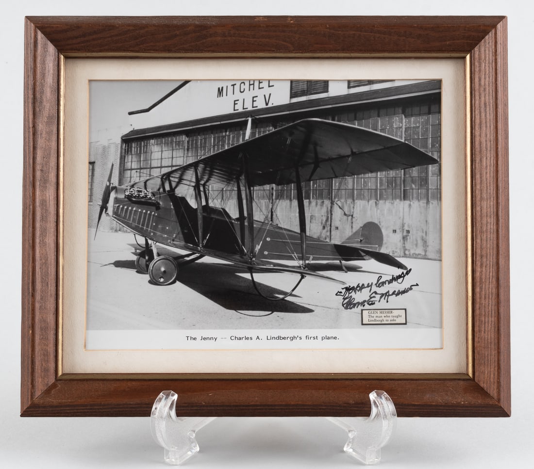 GLENN MESSER THE MAN WHO TAUGHT LINDBERGH TO SOLO: Glenn E. Messer (1895-1995) American aviation pioneer, joined the Royal Flying Corps, formed the Messer Flying Circus. In 1923 at Souther Field in Americus, GA, Messer met Charles Lindbergh, who had