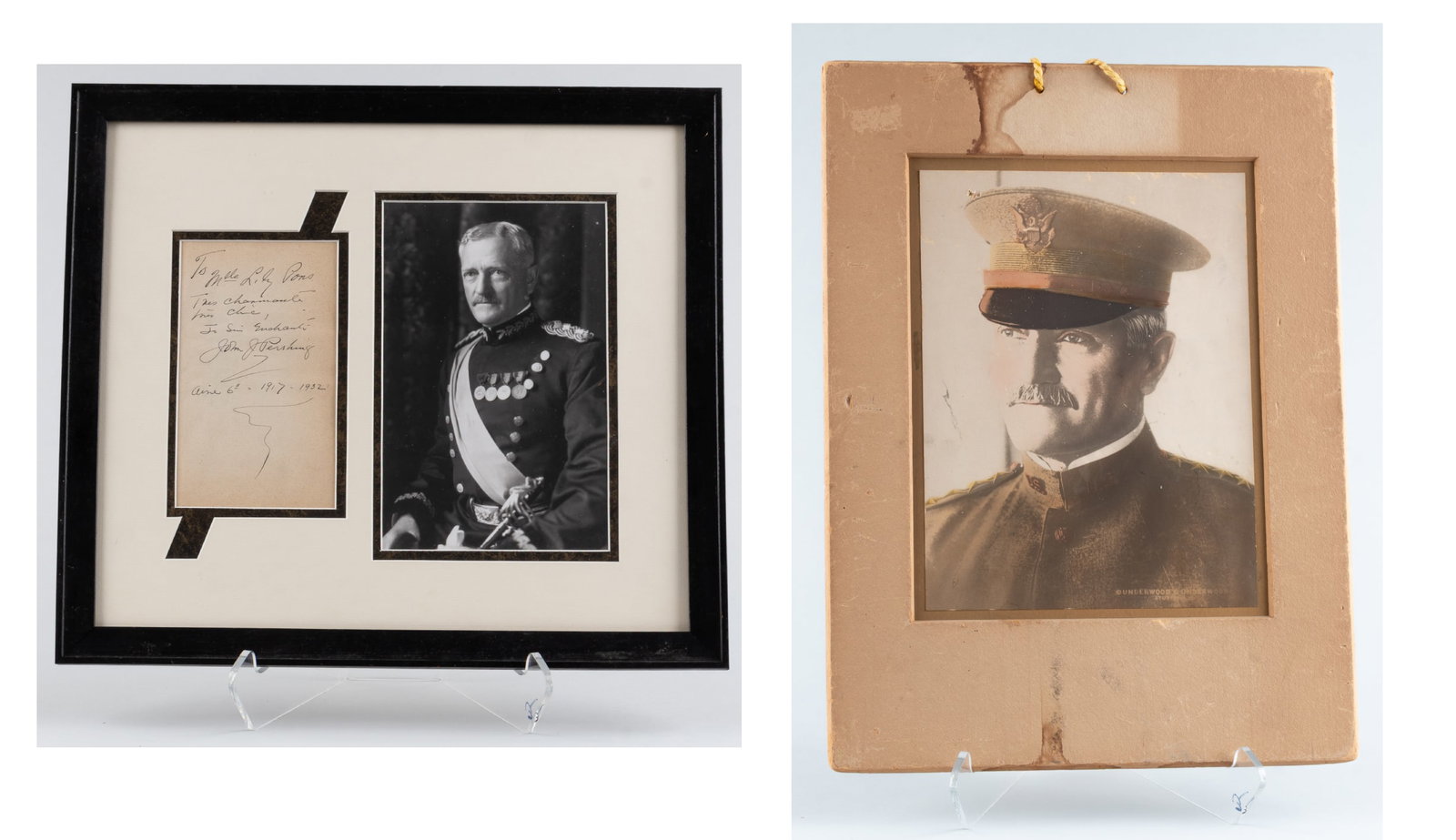 JOHN J. PERSHING: John J. Pershing (1860-1948). Commander in Chief, American Expeditionary Forces in WWI. Nicknamed ‘Black Jack, ’ he went on to become Chief of Staff, U.S. Army (1921-24). Signed letter, 1p