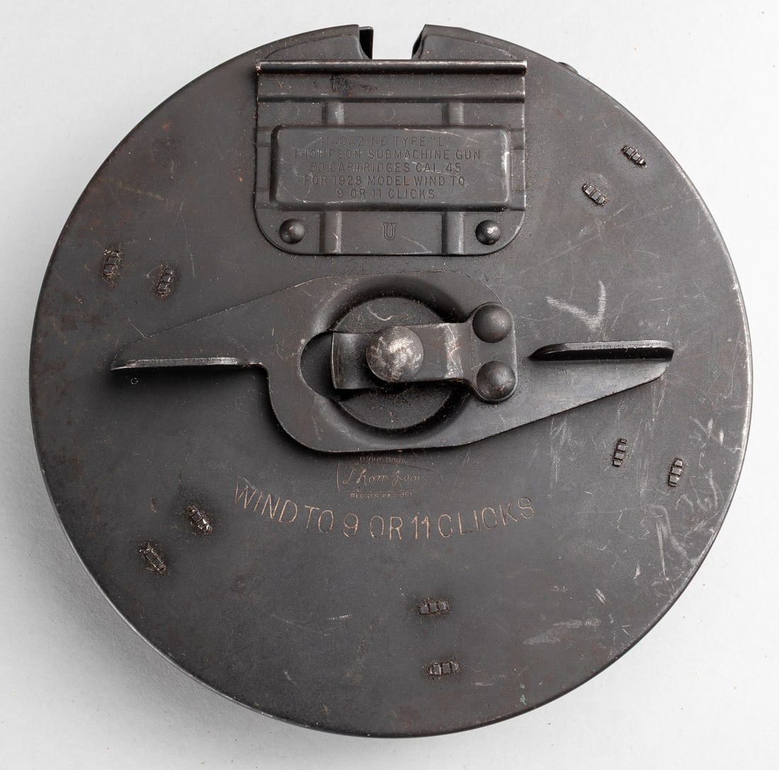 AUTO ORDNANCE BRIDGEPORT TYPE L DRUM MAGAZINE FOR THOMPSON (1 of 7)