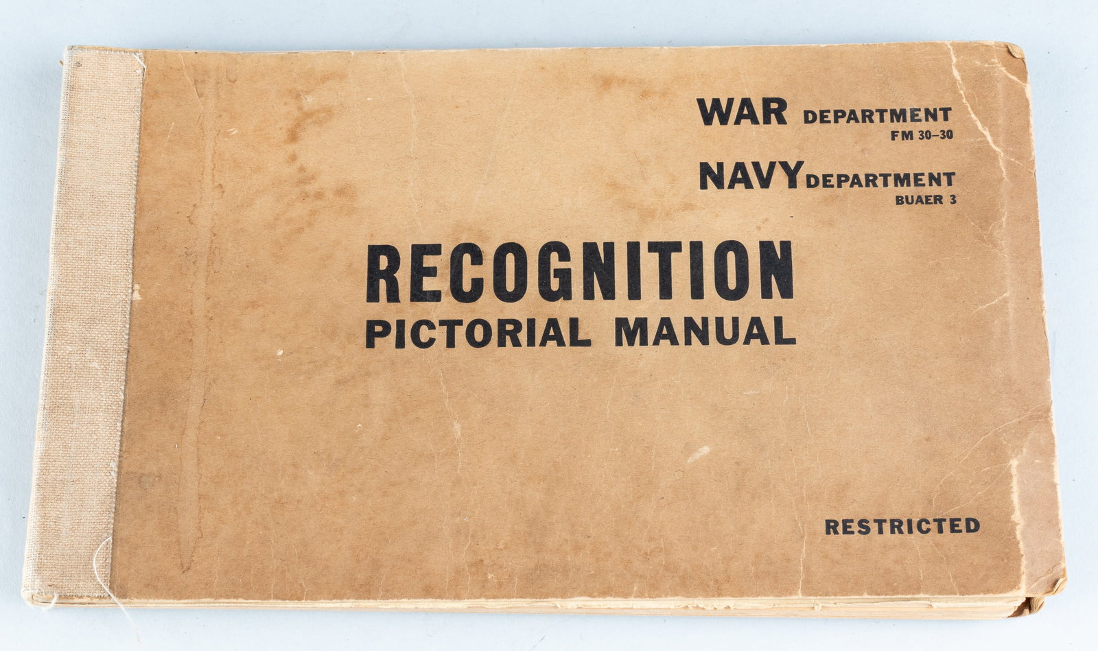 RESTRICTED WWII AIRCRAFT RECOGNITION PICTORIAL MANUAL (1 of 9)