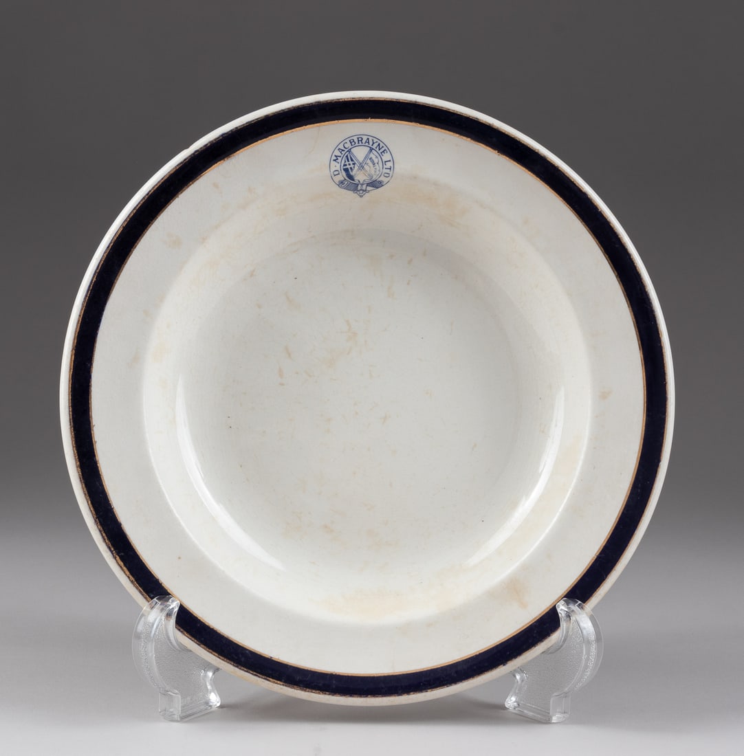 MESS PLATE FROM A SUNKEN BRITISH WWII SUPPLY SHIP (1 of 6)