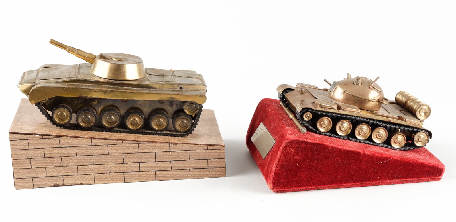 2 SOVIET TANK DESK STATUES - 2