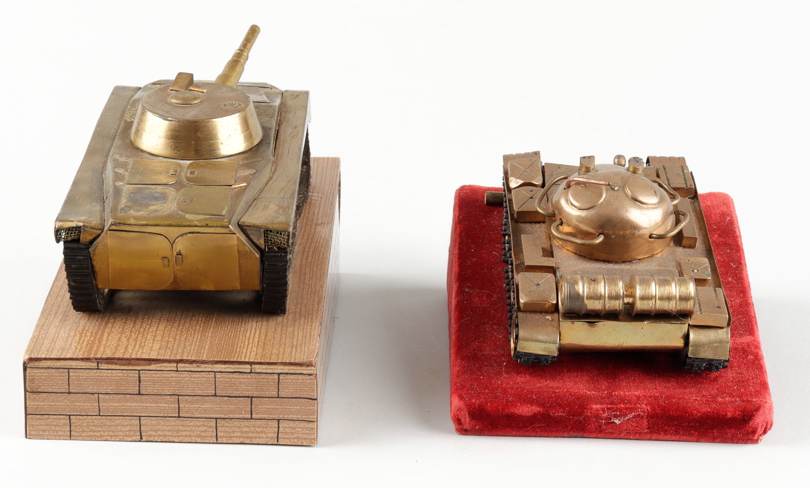 2 SOVIET TANK DESK STATUES - 6