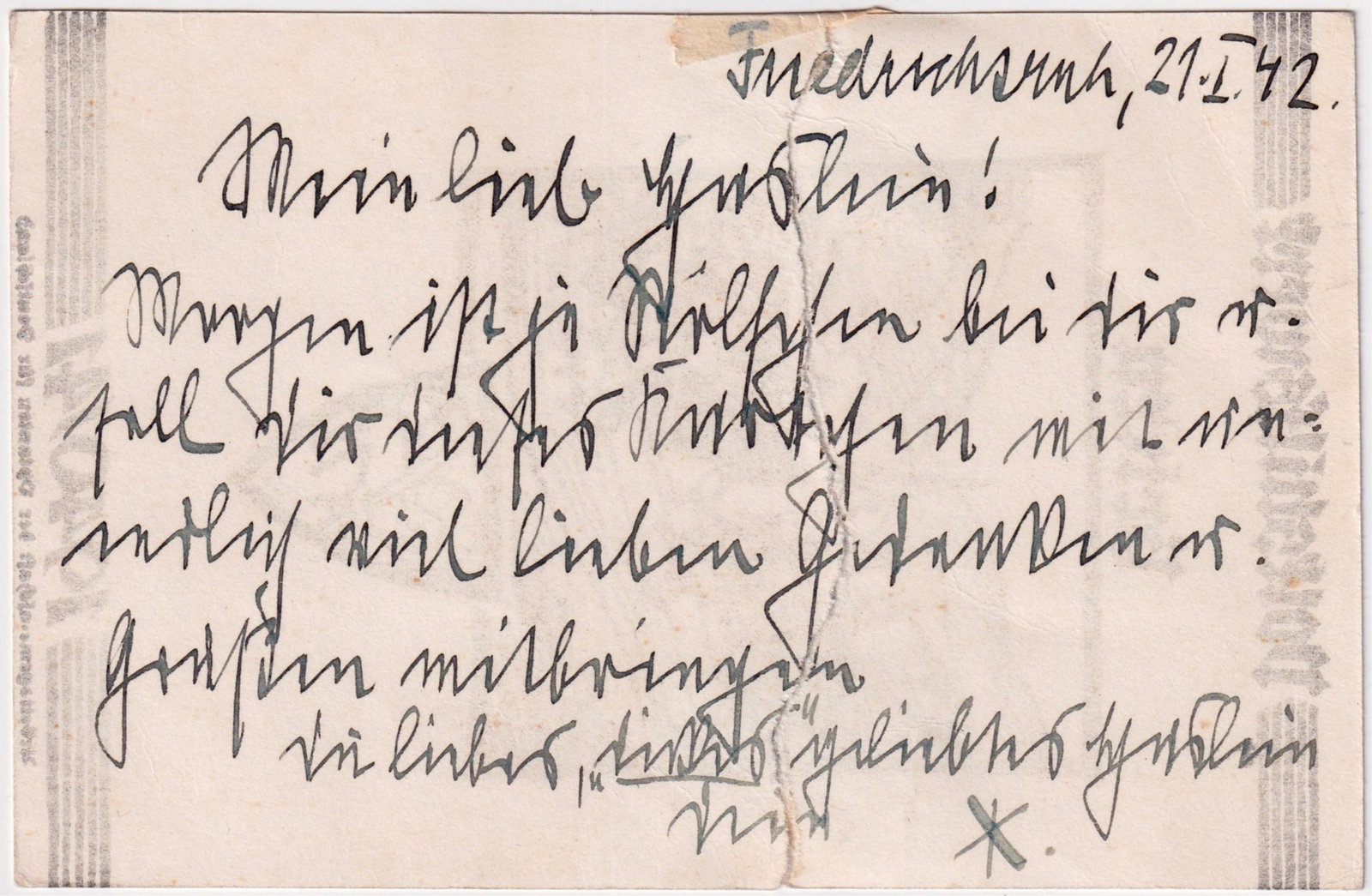 HEINRICH HIMMLER LOVE LETTER (1 of 2)