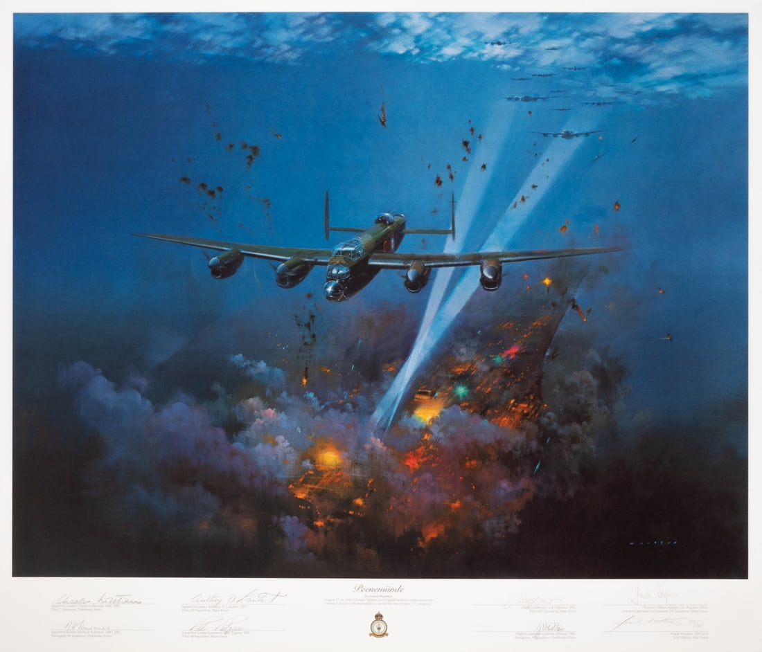 PEENEMUNDE BY FRANK WOOTTON SIGNED BY PILOTS (1 of 1)