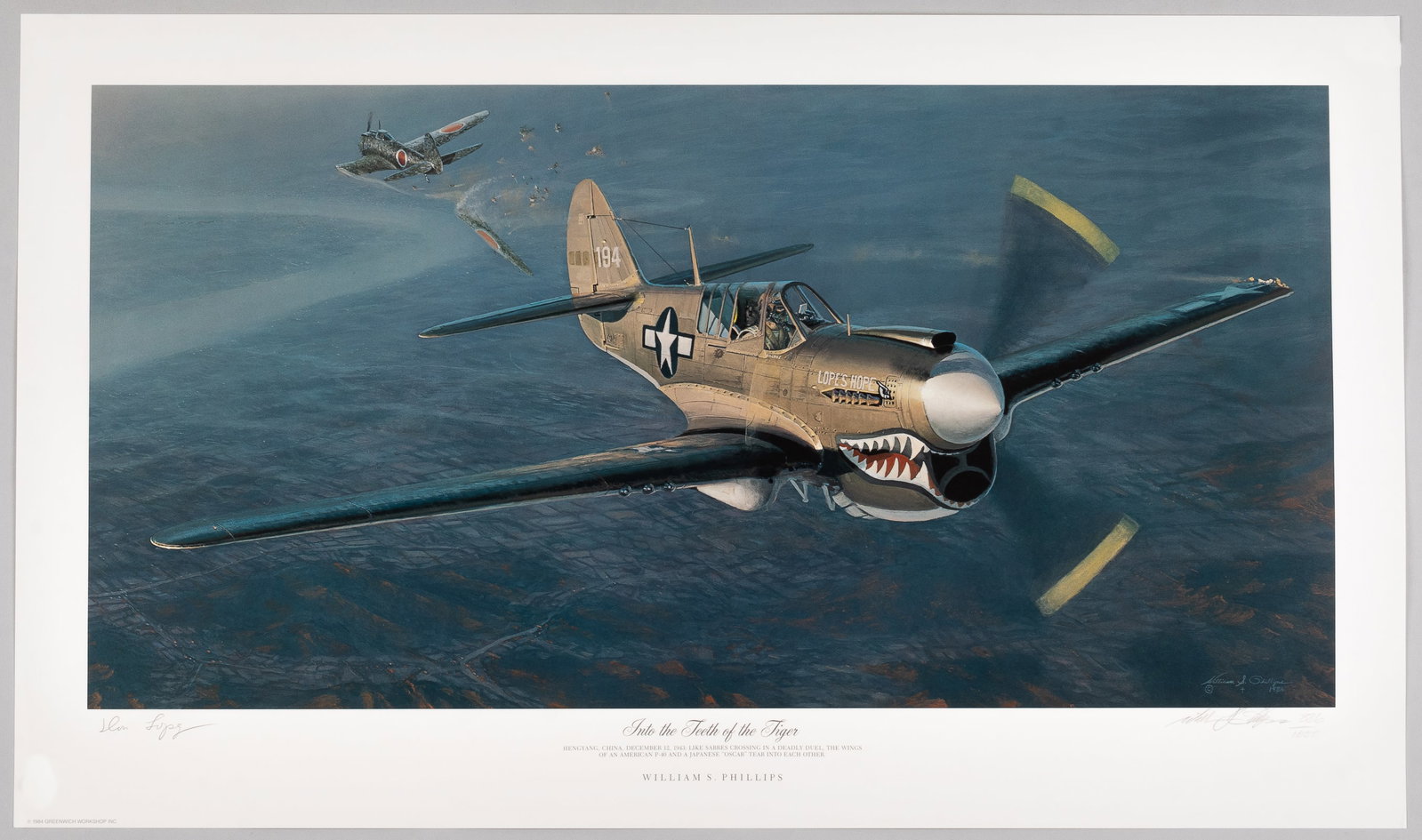 WWII 75TH FIGHTER SQUADRON CHINA SIGNED BY FIGHTER ACE DON LOPEZ (1 of 1)