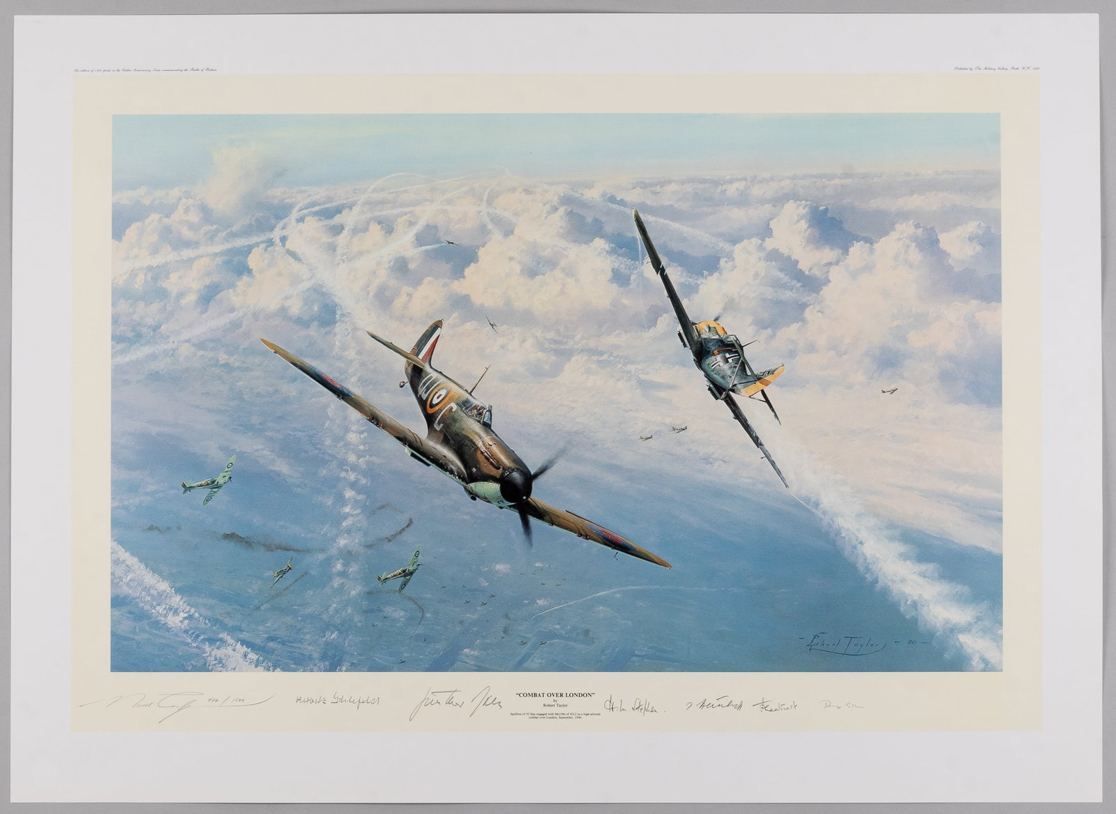 BATTLE OF BRITAIN BY ROBERT TAYLOR COMBAT OVER LONDON SIGNED PRINT (1 of 5)