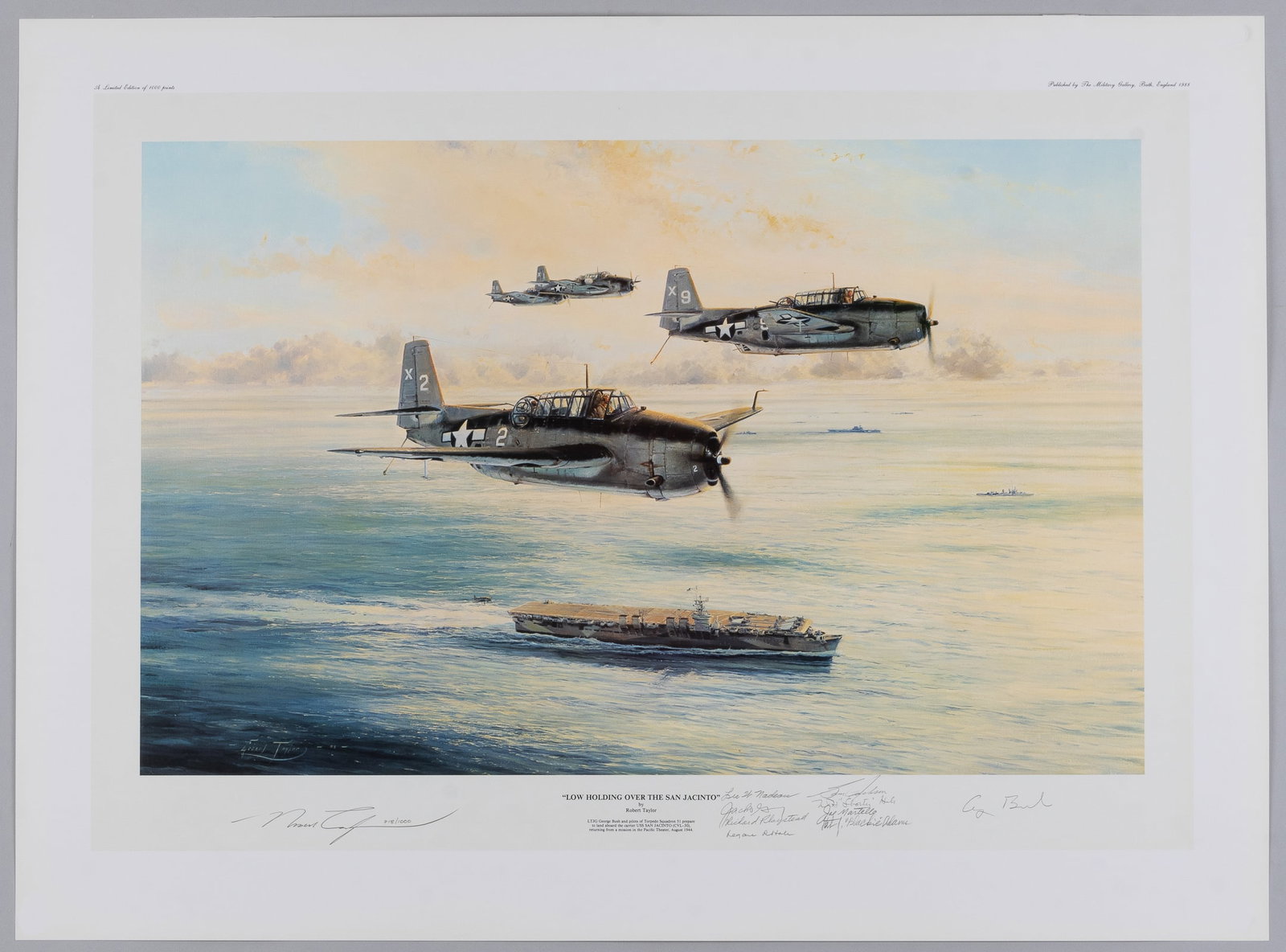 GEORGE H.W. BUSH TORPEDO SQUADRON 51 SIGNED - ROBERT TAYLOR (1 of 4)
