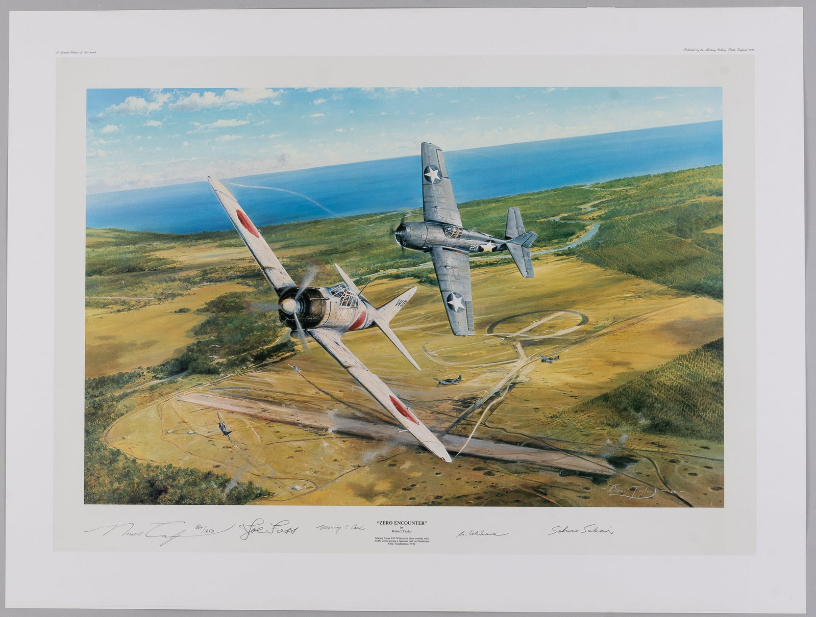 ZERO ENCOUNTER BY ROBERT TAYLOR SIGNED BY AVIATORS (1 of 3)