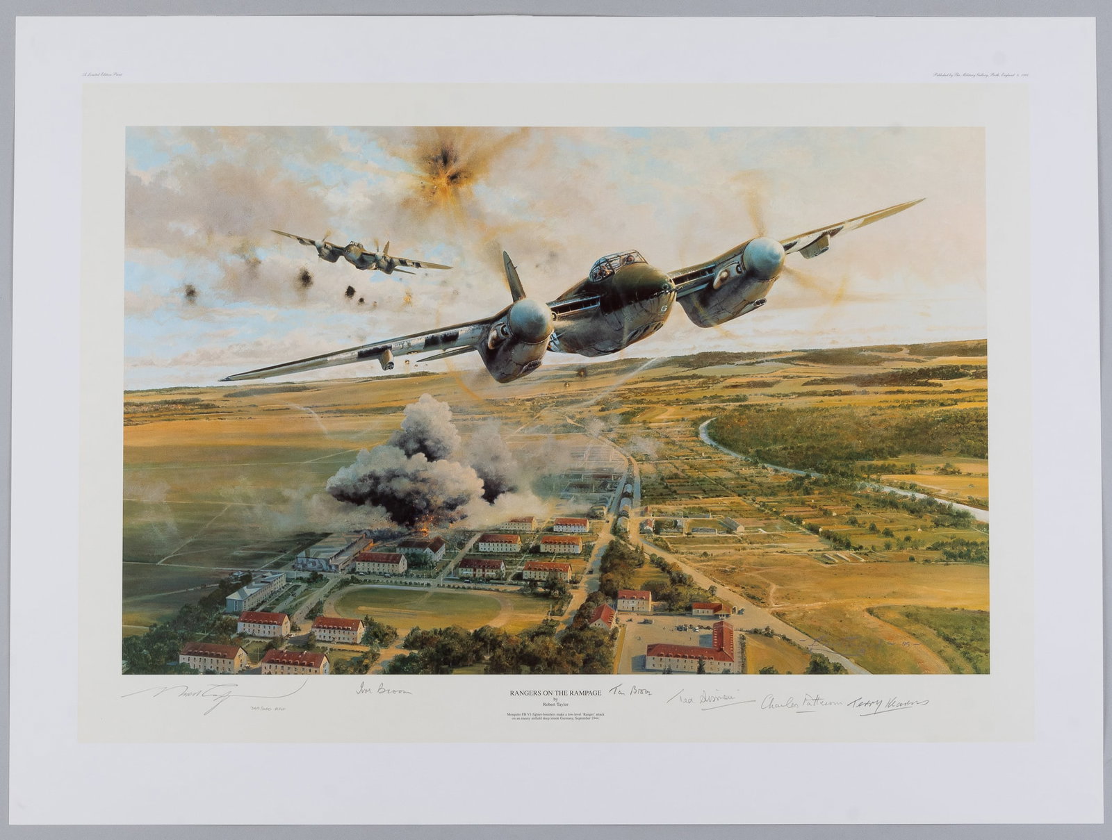 RANGERS ON THE RAMPAGE BY ROBERT TAYLOR - SIGNED BY 5 CREW (1 of 4)