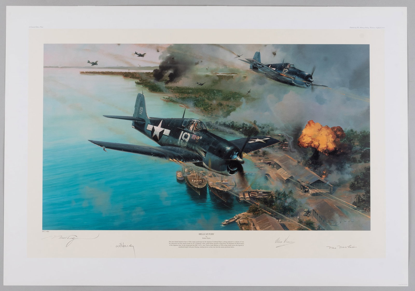 HELLCAT FURY BY ROBERT TAYLOR - SIGNED BY WILLIAM F. HALSEY, ALEX VRACIU, MAC MCWHORTER (1 of 5)