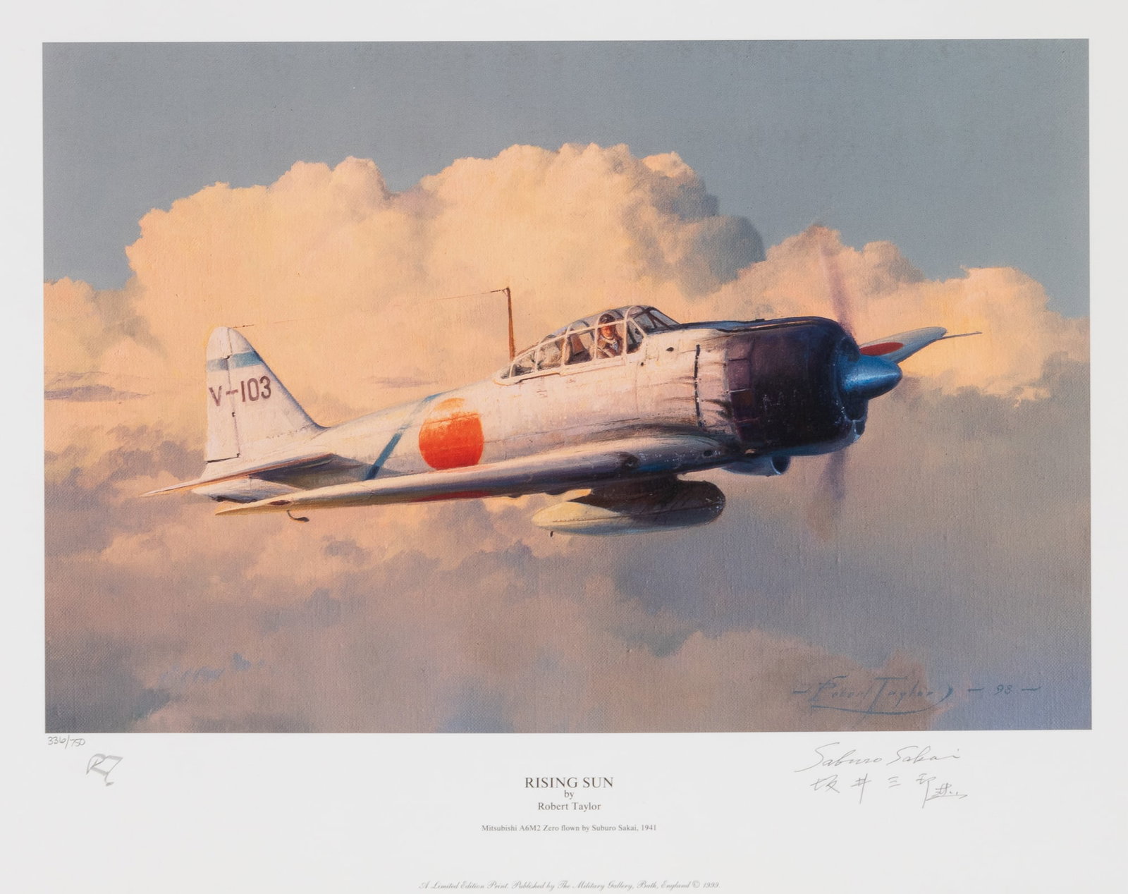 SABURO SAKAI RISING SUN SIGNED PEARL HARBOR SIGNED BY ROBERT TAYLOR (1 of 3)