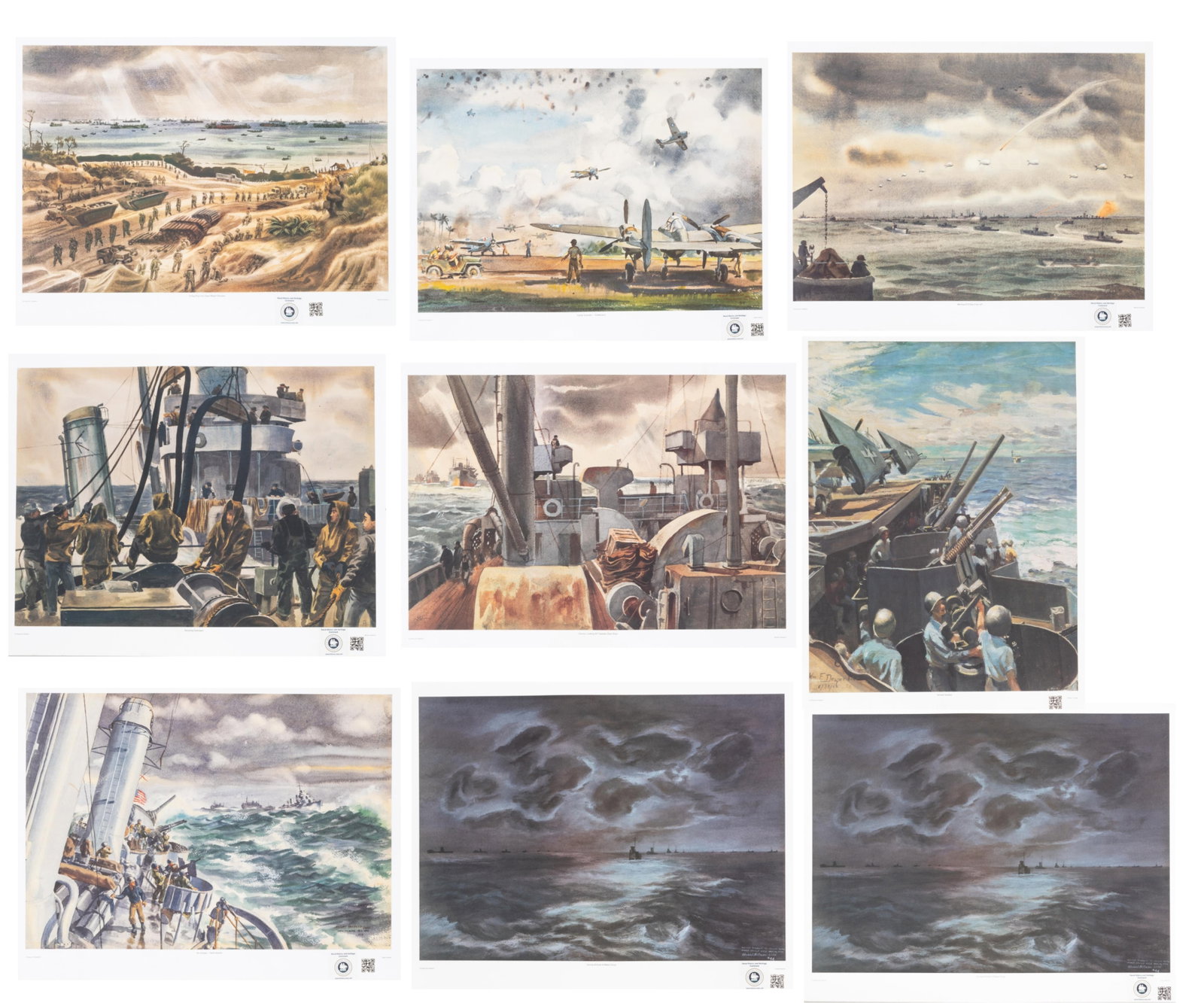 NINE NAVY ART COLLECTION POSTERS (1 of 10)