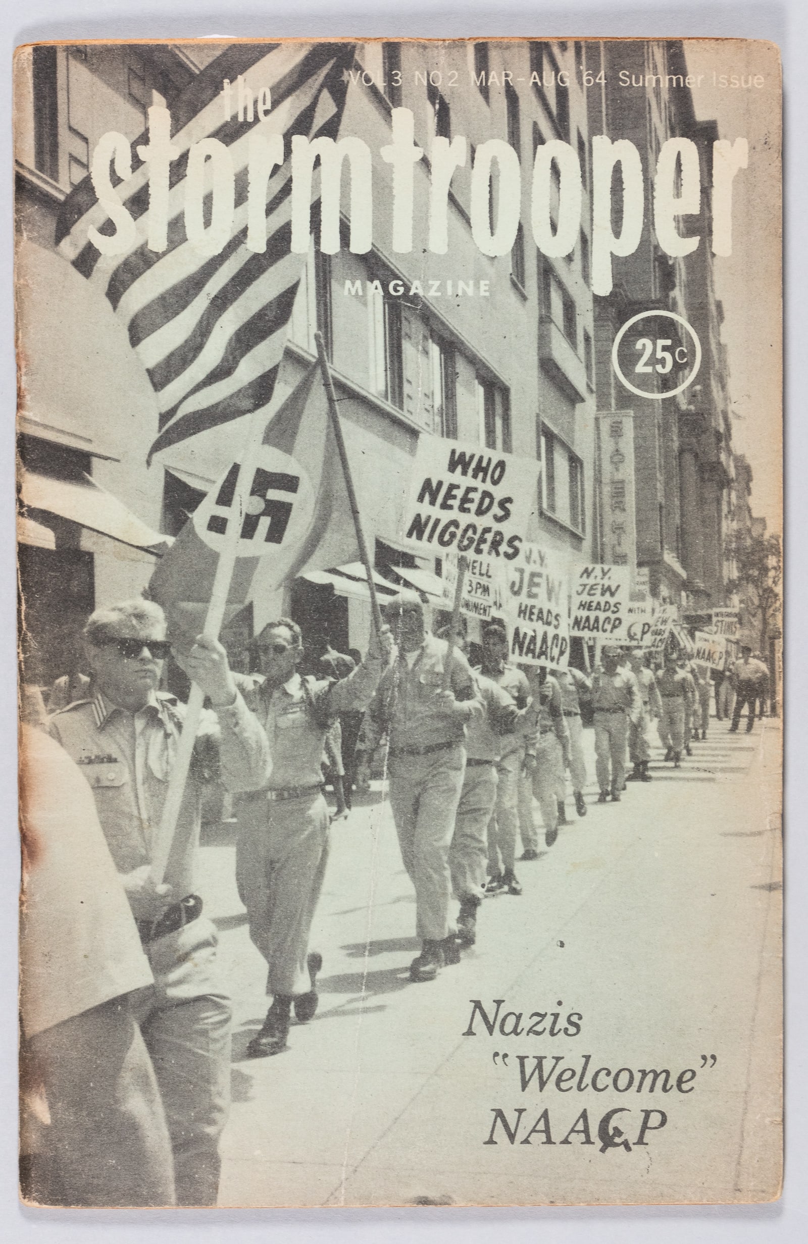 THE STORMTROOPER MAGAZINE 1964: 'The Stormtrooper, ' American Nazi Party magazine, volume 3, issue number 2, November 1964. 'Nazis Welcome NAACP.' Sponsored by George Lincoln Rockwell. 34 pages. 8.5 x 5.5 inches