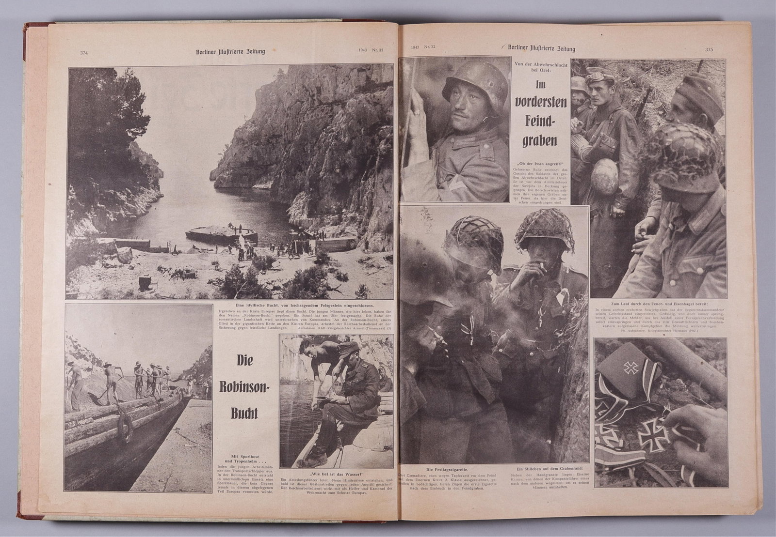 51 WWII BERLINER ILLUSTRIERTE ZEITUNG BOUND 1943-1944 (1 of 7)