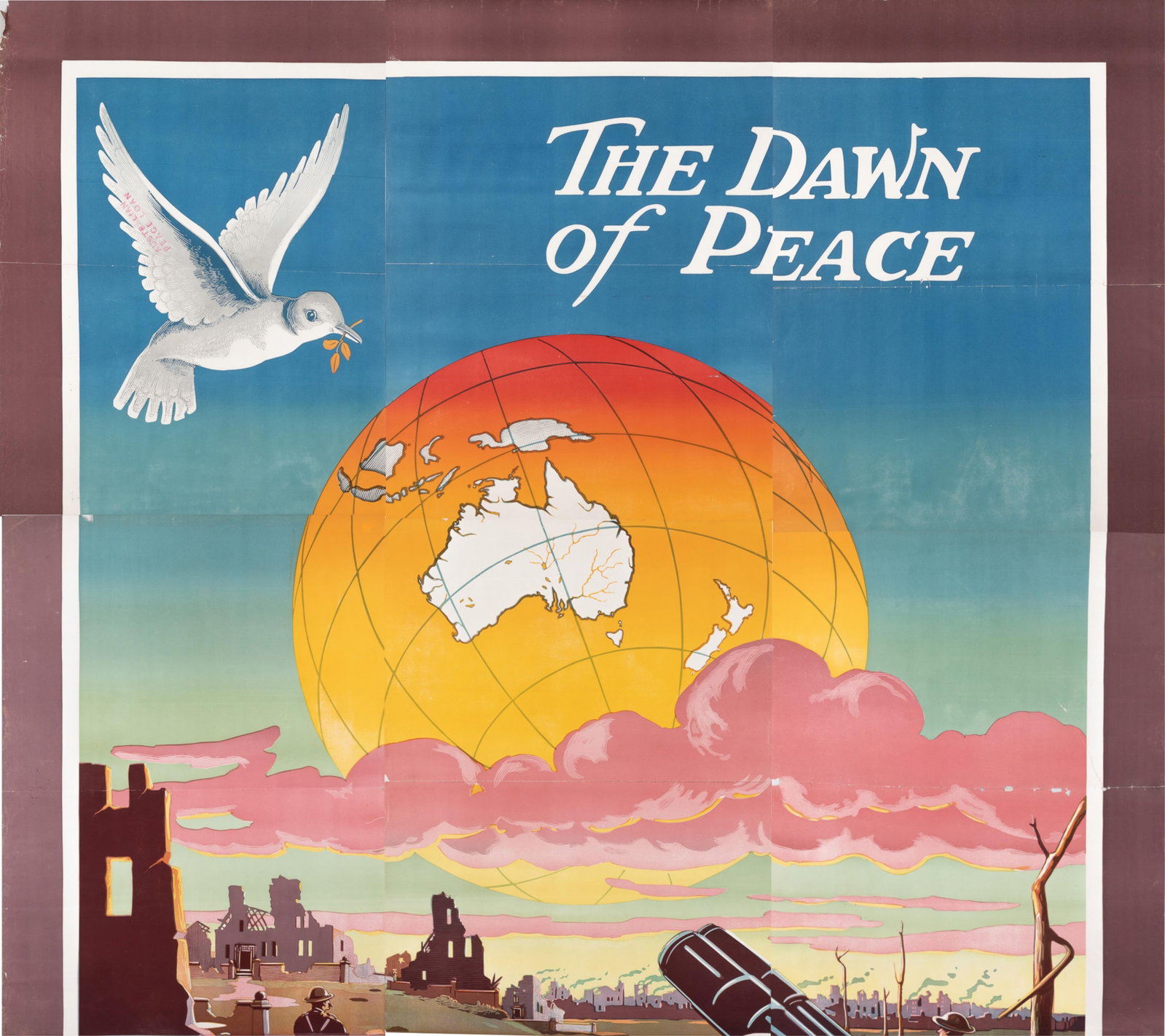 THE DAWN OF PEACE AUSTRALIAN PEACE LOAN BILLBOARD POSTER [6-SHEETS] (1 of 7)