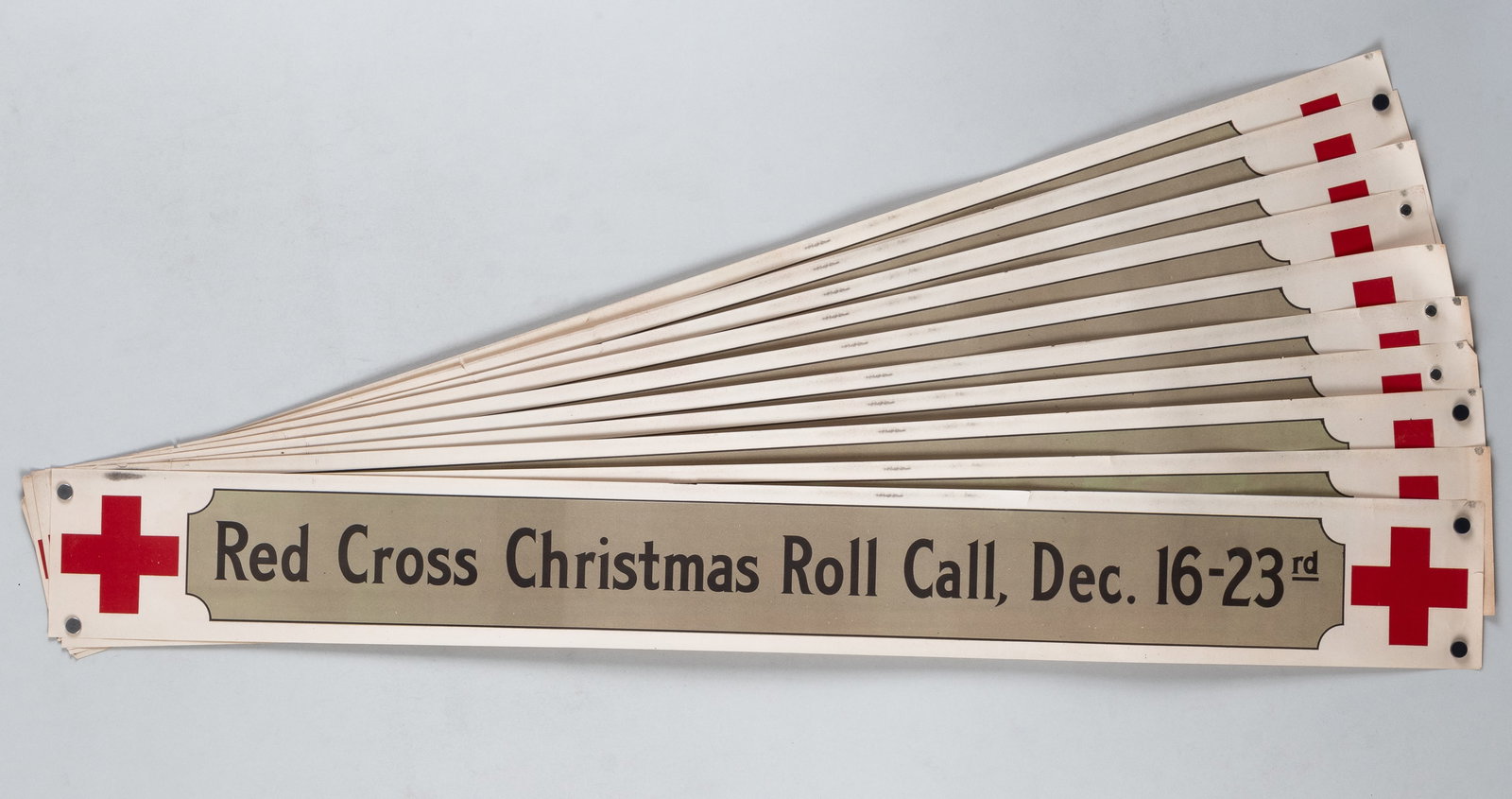 TEN WWI RED CROSS CHRISTMAS ROLL CALL LONG POSTER BANNERS (1 of 1)