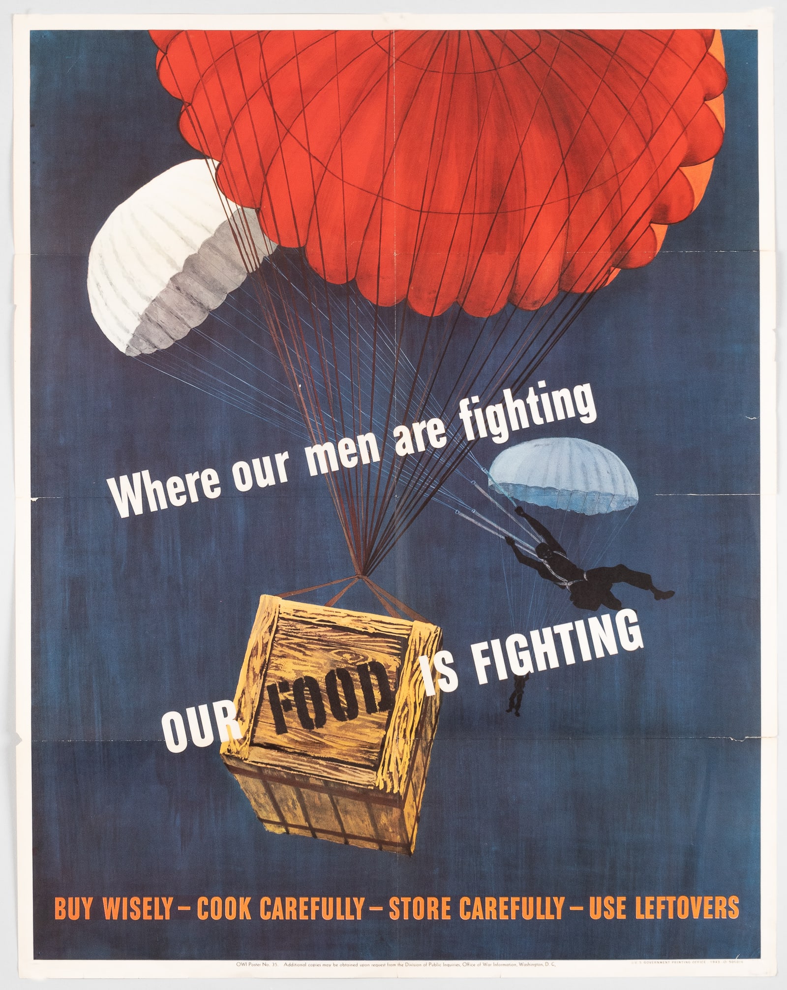 WHERE OUR MEN ARE FIGHTING WWII RATIONING POSTER (1 of 1)