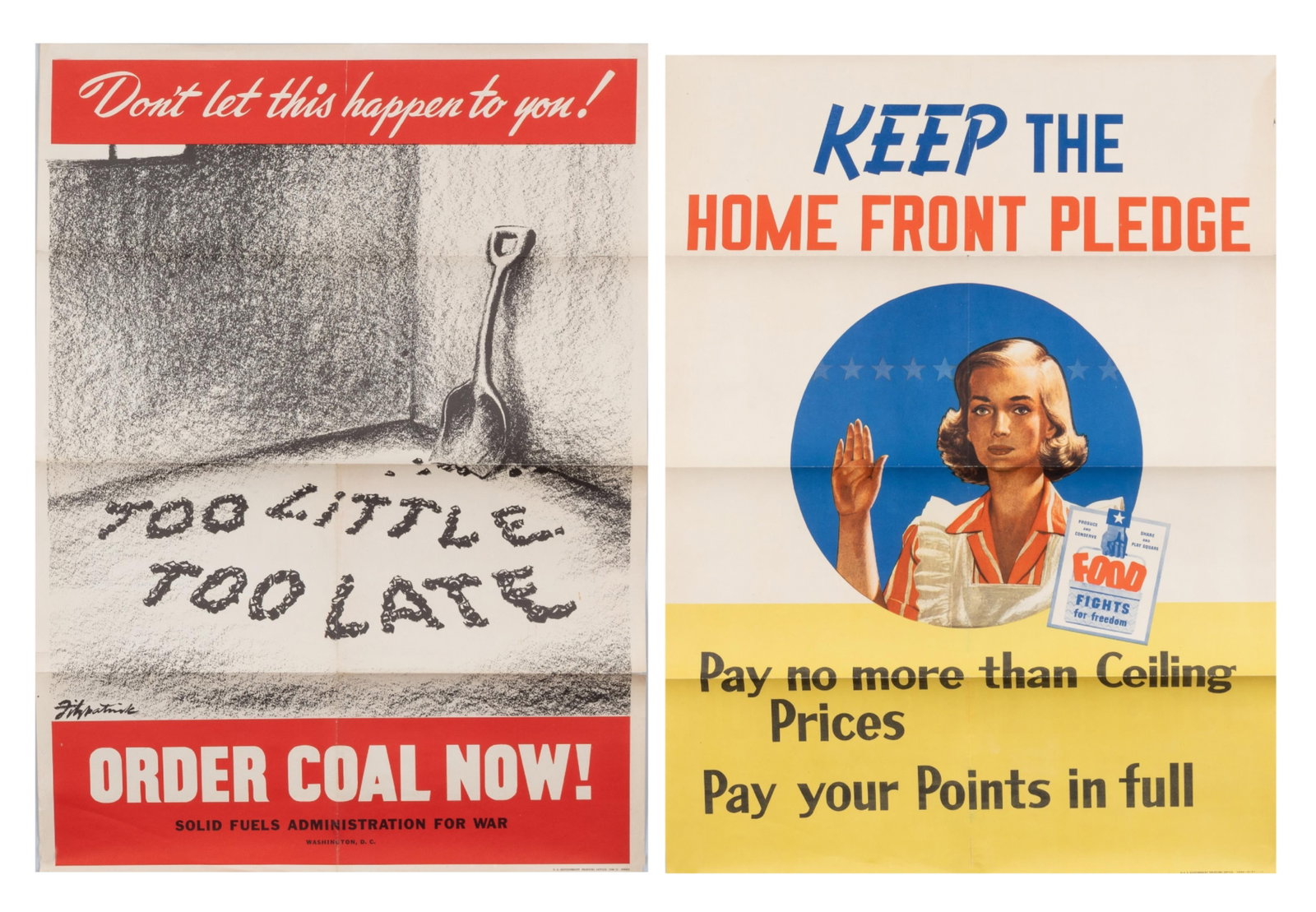 2 WWII AMERICAN HOME FRONT POSTERS (1 of 3)