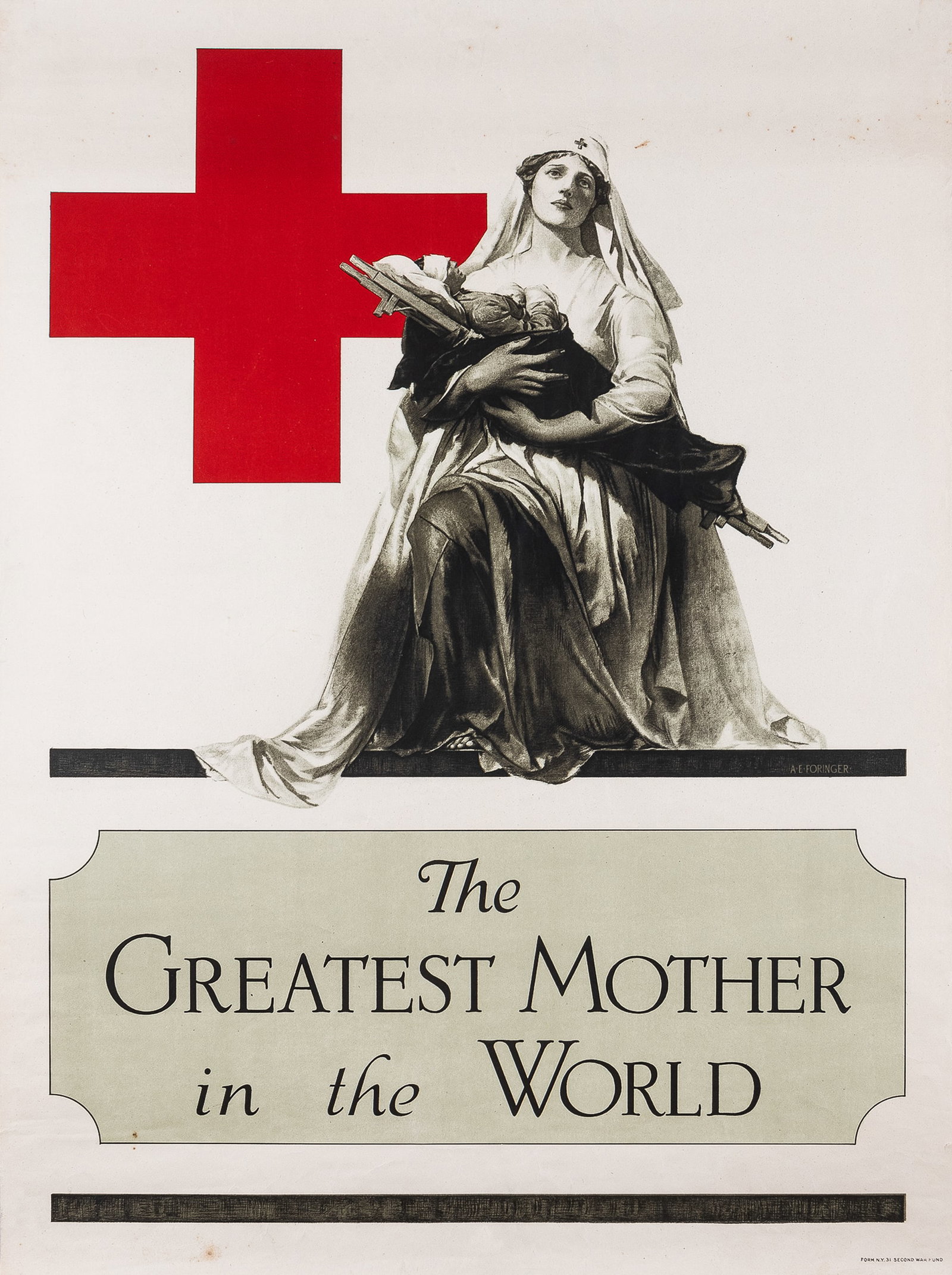 THE GREATEST MOTHER RED CROSS WWI POSTER BY ALONZO FORINGER (1 of 1)
