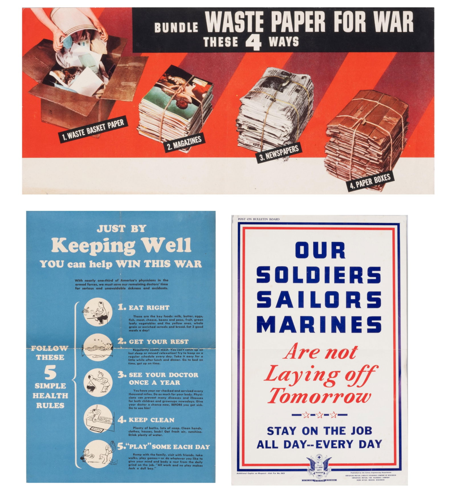 3 WWII AMERICAN HOME FRONT POSTERS (1 of 4)