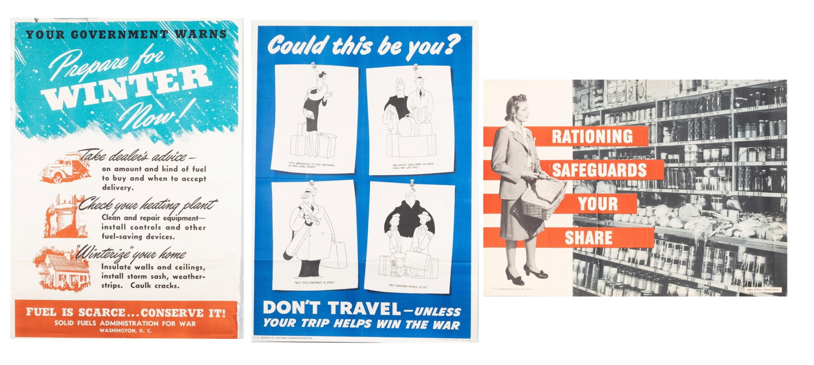 3 WWII AMERICAN HOME FRONT POSTERS (1 of 4)
